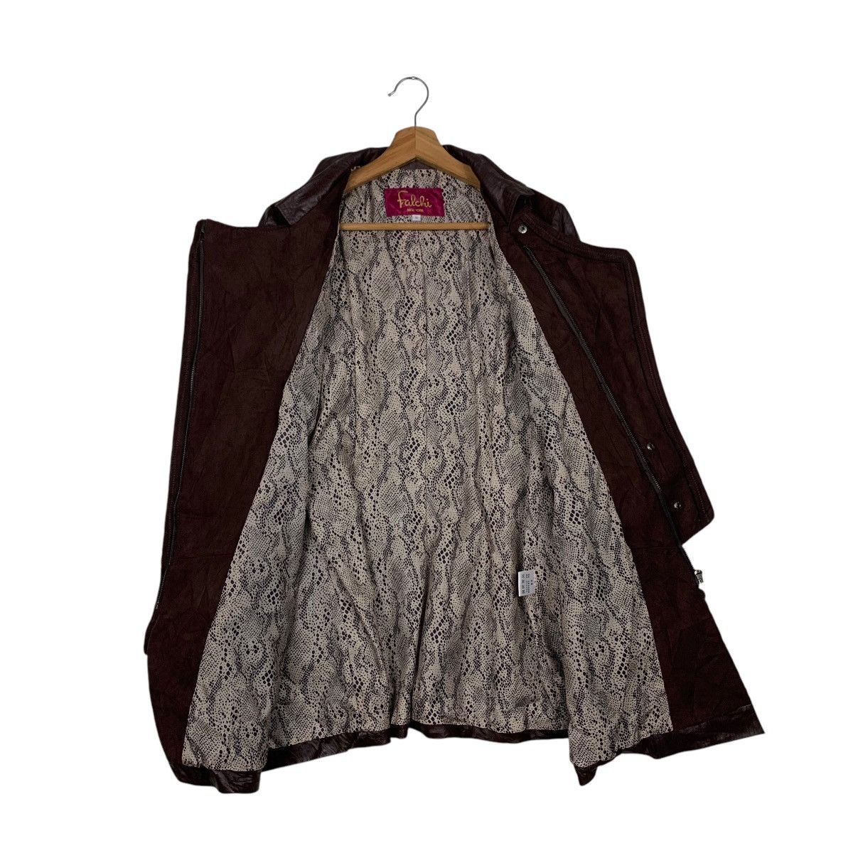 Japanese Brand CARLOS FALCHI Sheepskin Synthetic Leather Jacket #2115-C93 Size S / US 4 / IT 40 - 11 Thumbnail