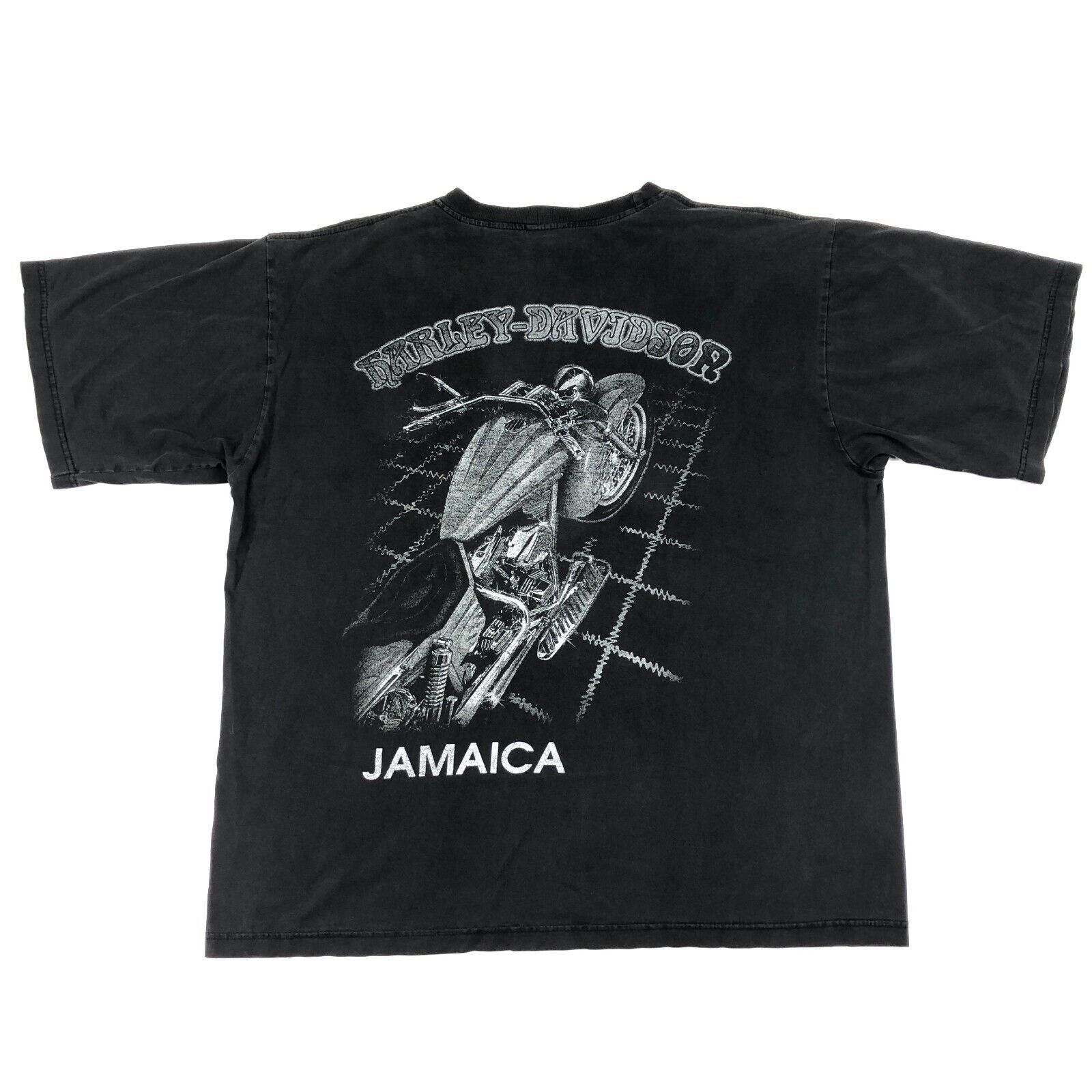 Harley Davidson × Vintage Vintage Harley Davidson Jamaica Motorcycle Tee T shirt XL Size US XL / EU 56 / 4 - 4 Thumbnail
