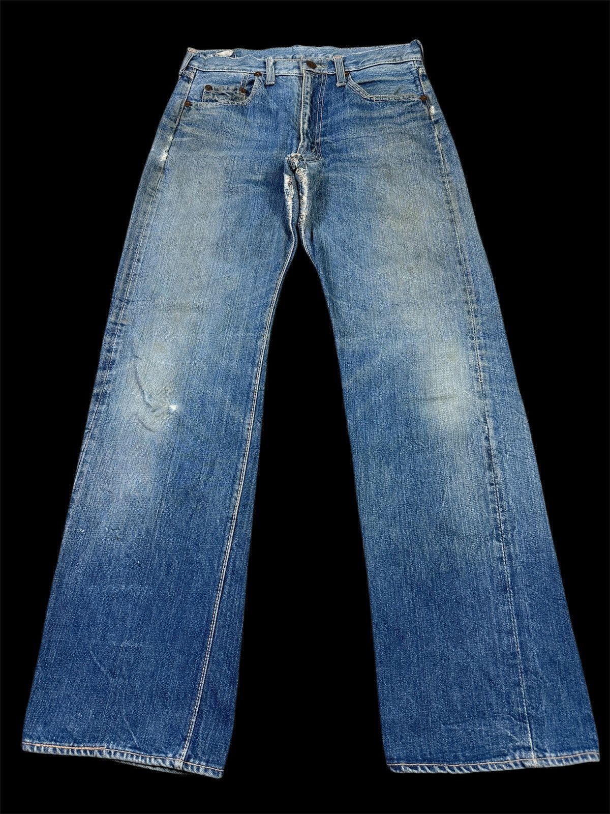 Vintage Rare💥Vintage 80/90s Canton Selvedge Distressed Denim Size US 29 - 1 Thumbnail