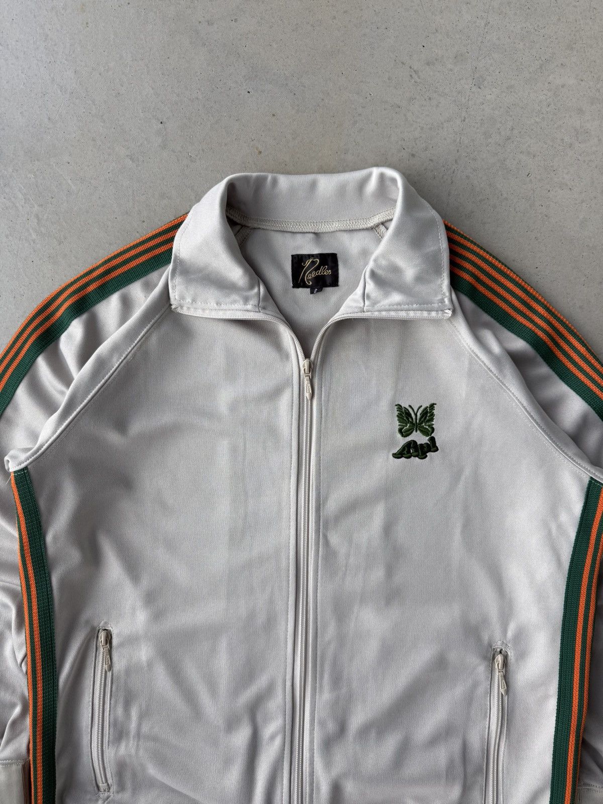Needles Needles Embroidered Logo Green & Orange Stripe Track Jacket Size US M / EU 48-50 / 2 - 4 Thumbnail