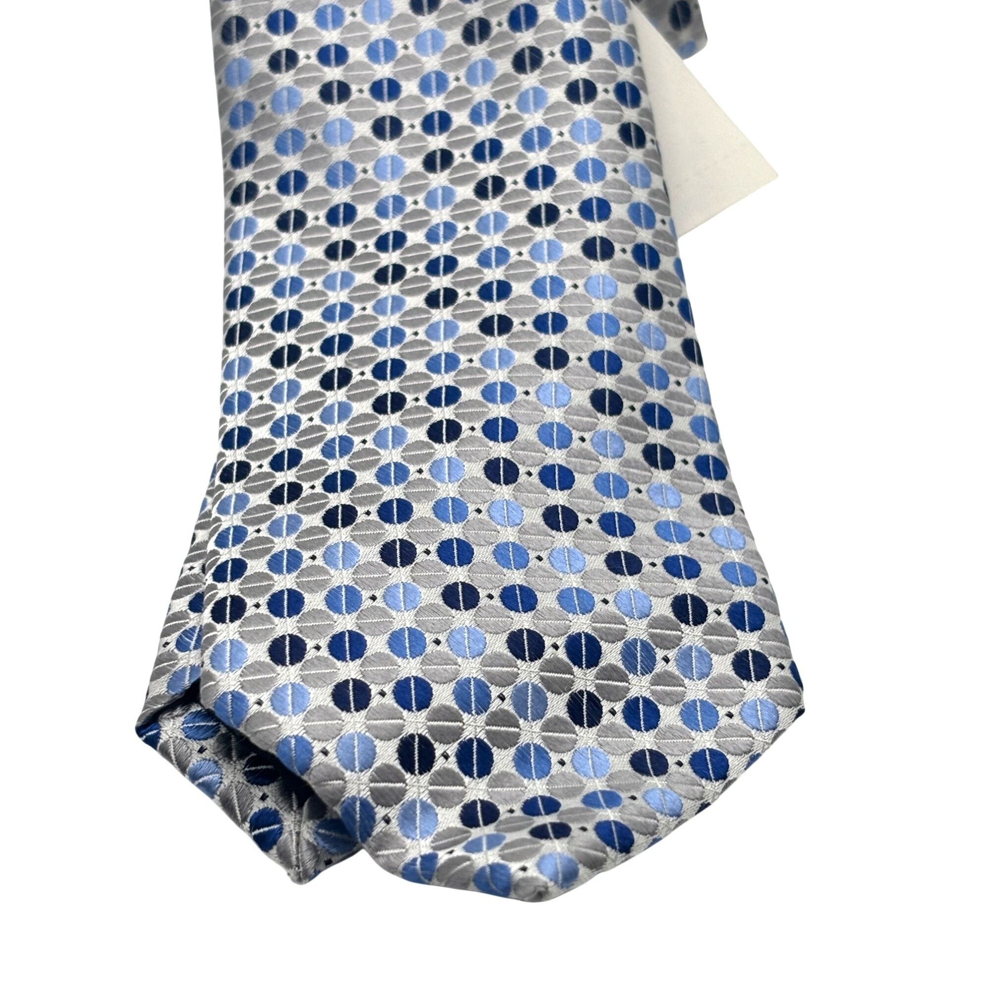 Perry Ellis Perry Ellis Portfolio Geometric Pattern Silk Necktie, Navy, Size ONE SIZE - 2 Thumbnail
