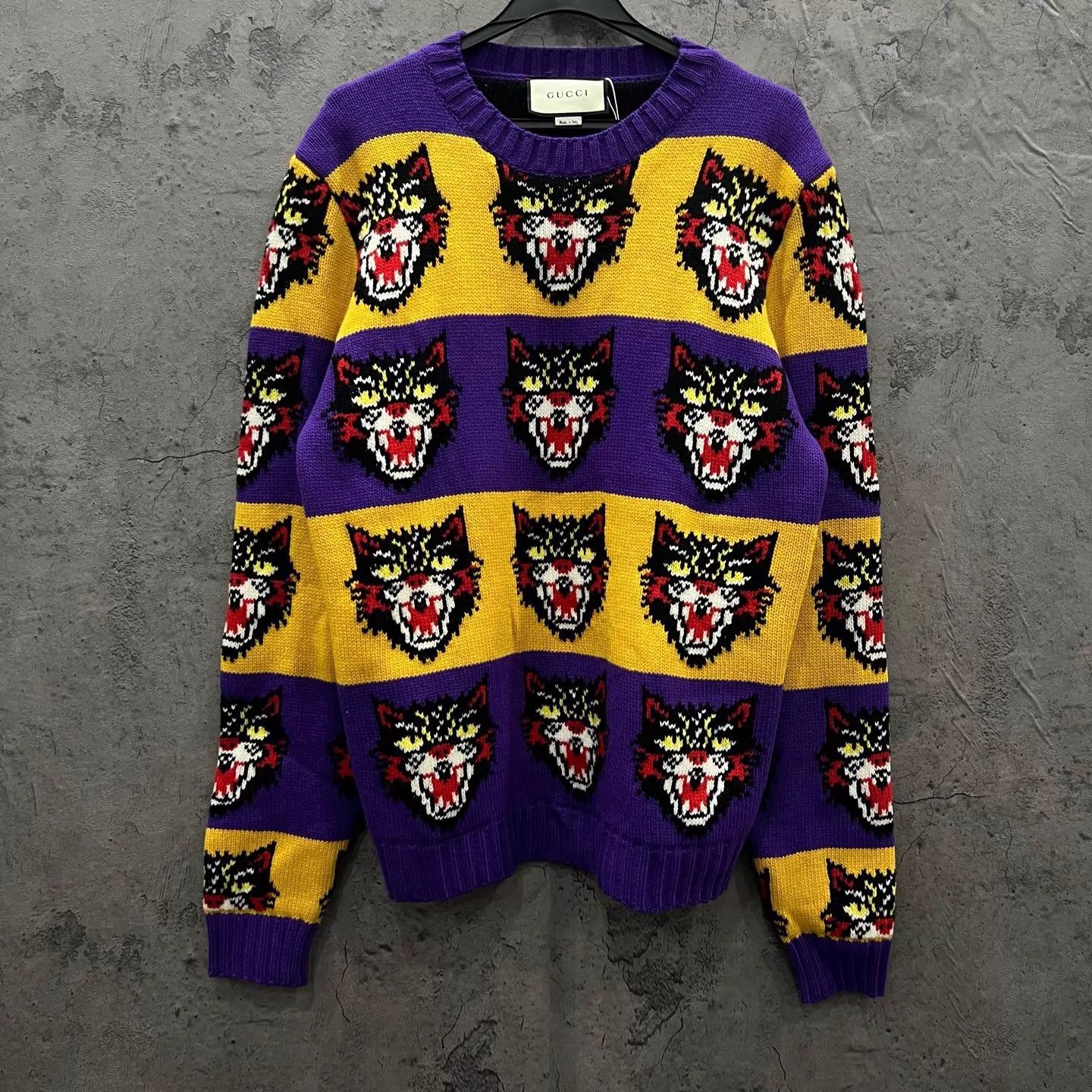 Gucci GUCCI Tiger Head Knit Sweater M New Unused Size M / US 6-8 / IT 42-44 - 1 Thumbnail