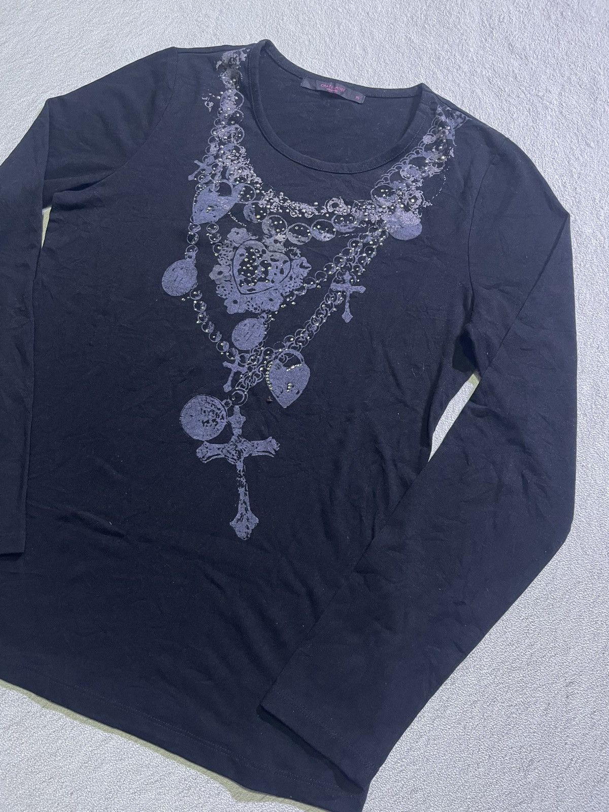 If Six Was Nine Y2K CHATELAINE long tshirt with motif cross Size US M / EU 48-50 / 2 - 2 Thumbnail
