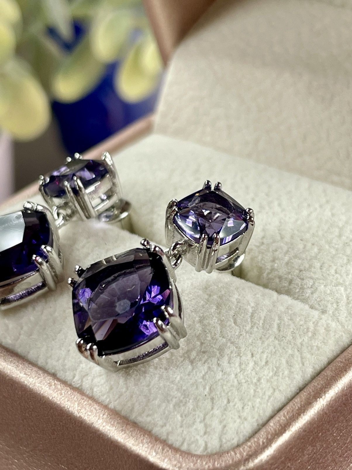 Other Genuine Amethyst 14CT Earrings 925 Silver Size ONE SIZE - 1 Thumbnail