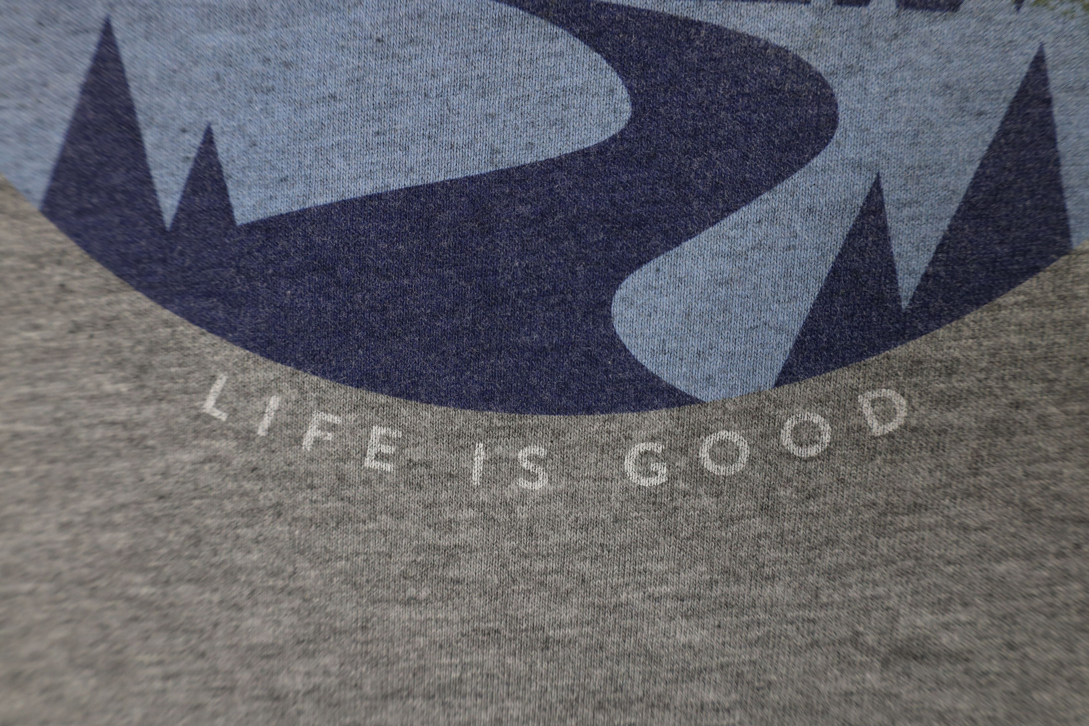 Life is Good × Vintage Life Is Good Crusher Night Mountains Stars T-Shirt Gray Size XL / US 12-14 / IT 48-50 - 6 Thumbnail