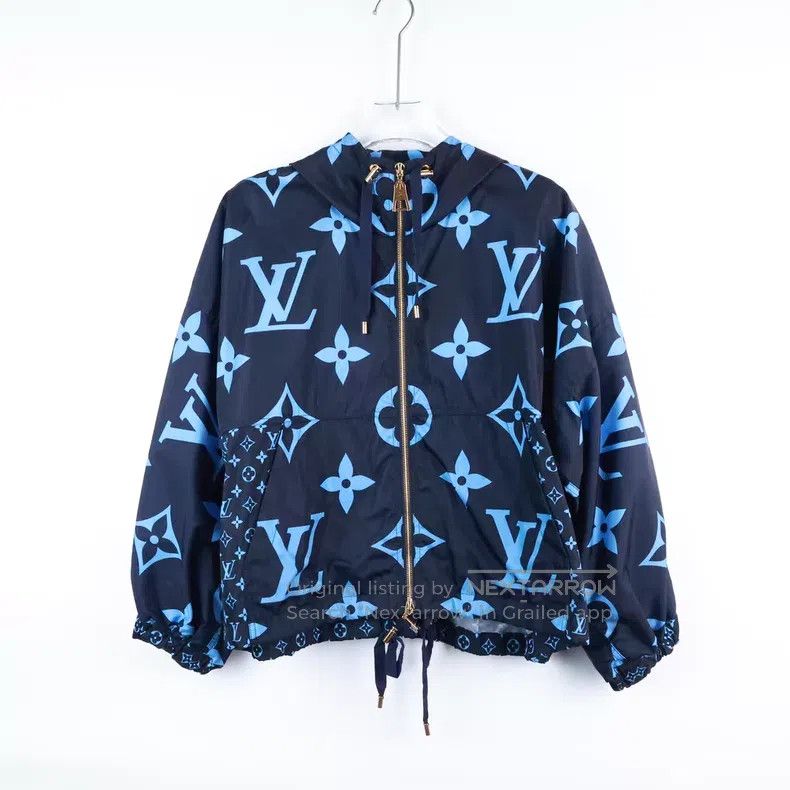 Louis Vuitton Louis Vuitton Blue presbyopic hooded jacket Size XXS / US 00 / IT 34 - 1 Thumbnail