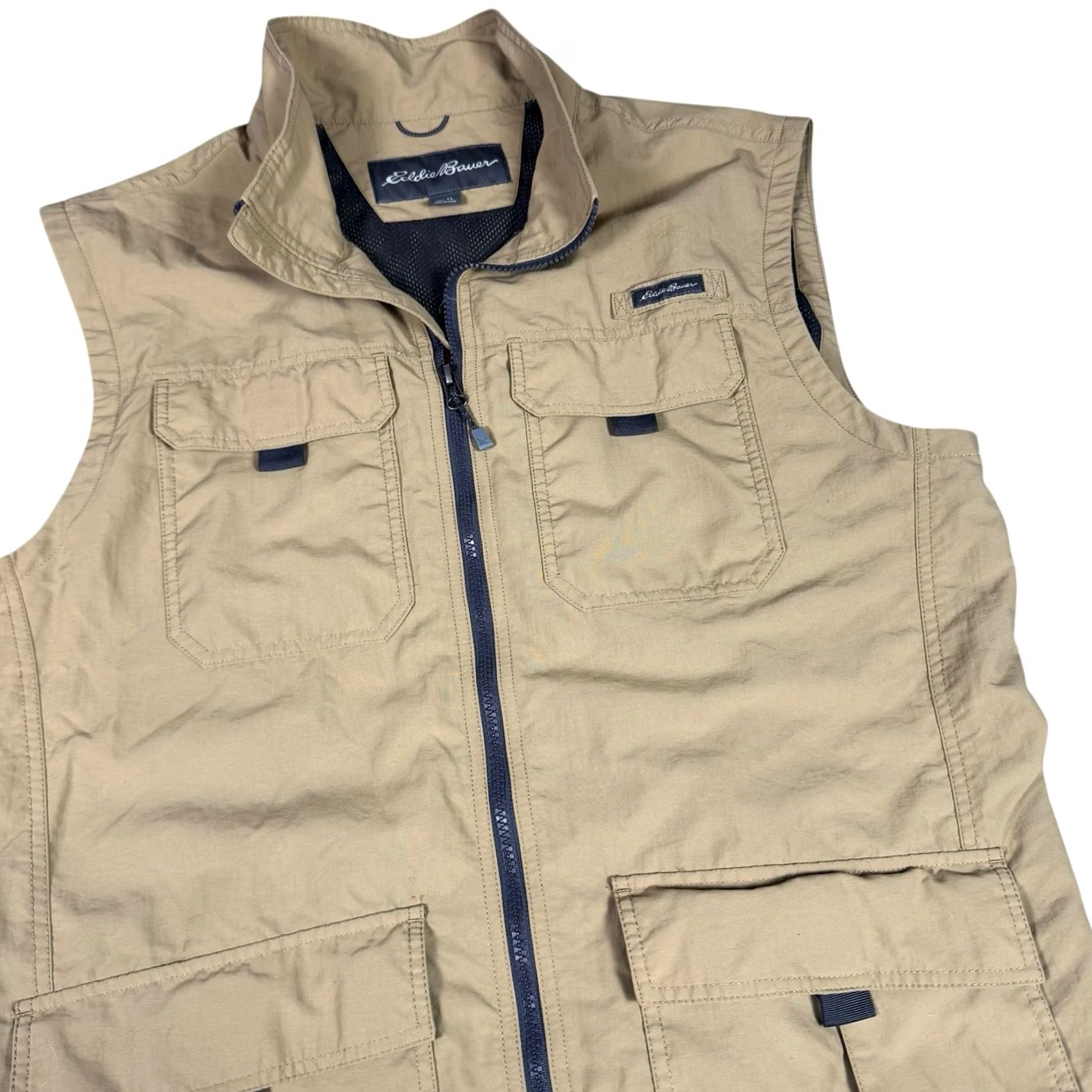 Eddie Bauer Eddie Bauer Vest Mens LT Tactical Full Zip Cargo Utility Fishing Outdoors Safari - Mid-Length Jacket Size US L / EU 52-54 / 3 - 2 Thumbnail