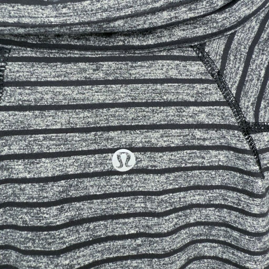 Lululemon Lululemon Surge Warm 1/2 Zip Raven Stripe Black Black 21.5 Size US L / EU 52-54 / 3 - 4 Thumbnail