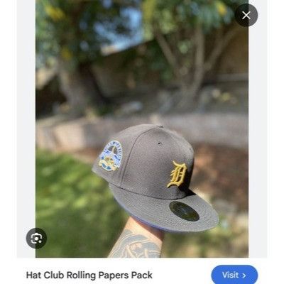 New Era Detroit Tigers Rolling Papers Pack Hat Club 59FIFTY 7 5/8 Bl Size ONE SIZE - 7 Thumbnail