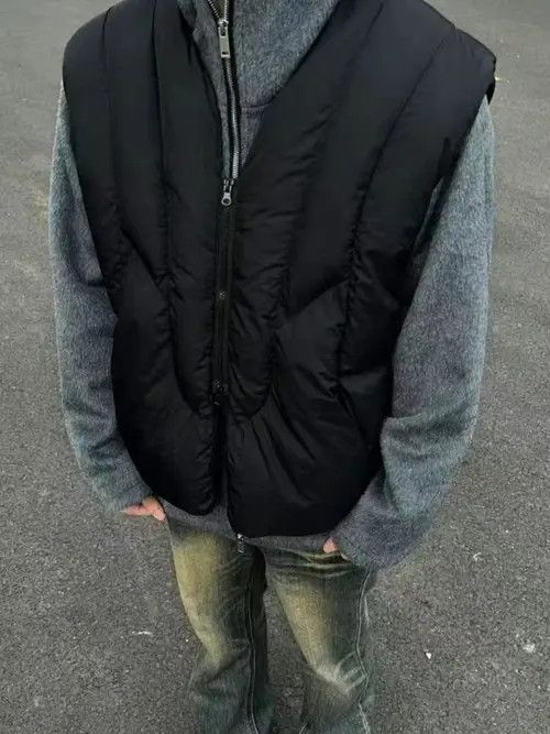 VIBE Black Full Zip Padded Vest Size US L / EU 52-54 / 3 - 2 Thumbnail