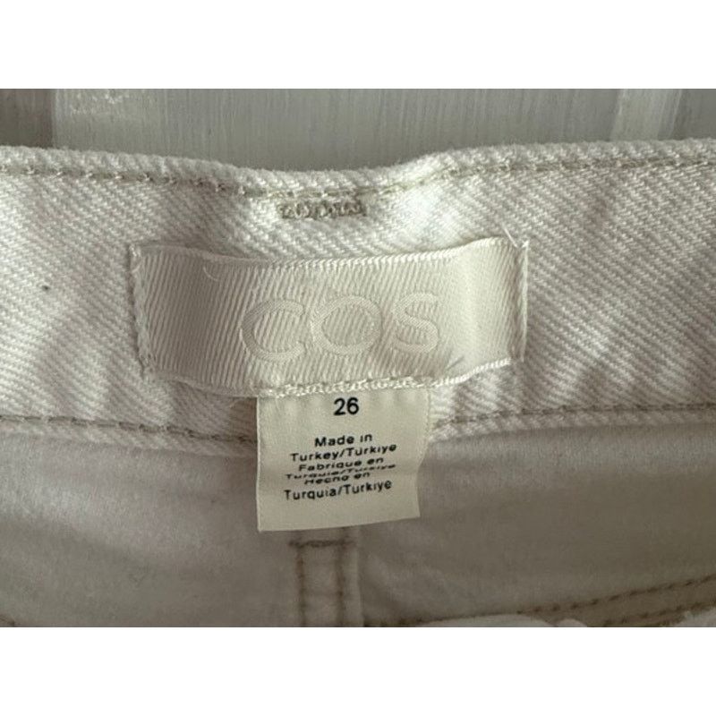 Cos COS White Wide Leg Jeans | High Rise | Size 26 | EUC Size 26" / US 2 / IT 38 - 2 Thumbnail