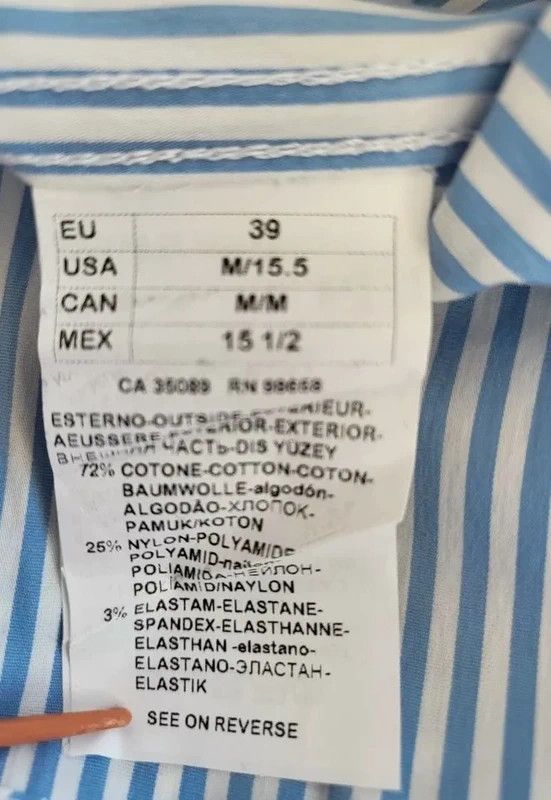 Paul & Shark RRP320€ PAUL&SHARK sz M Stretch Shirts Long Sleeves Striped Size US M / EU 48-50 / 2 - 5 Thumbnail