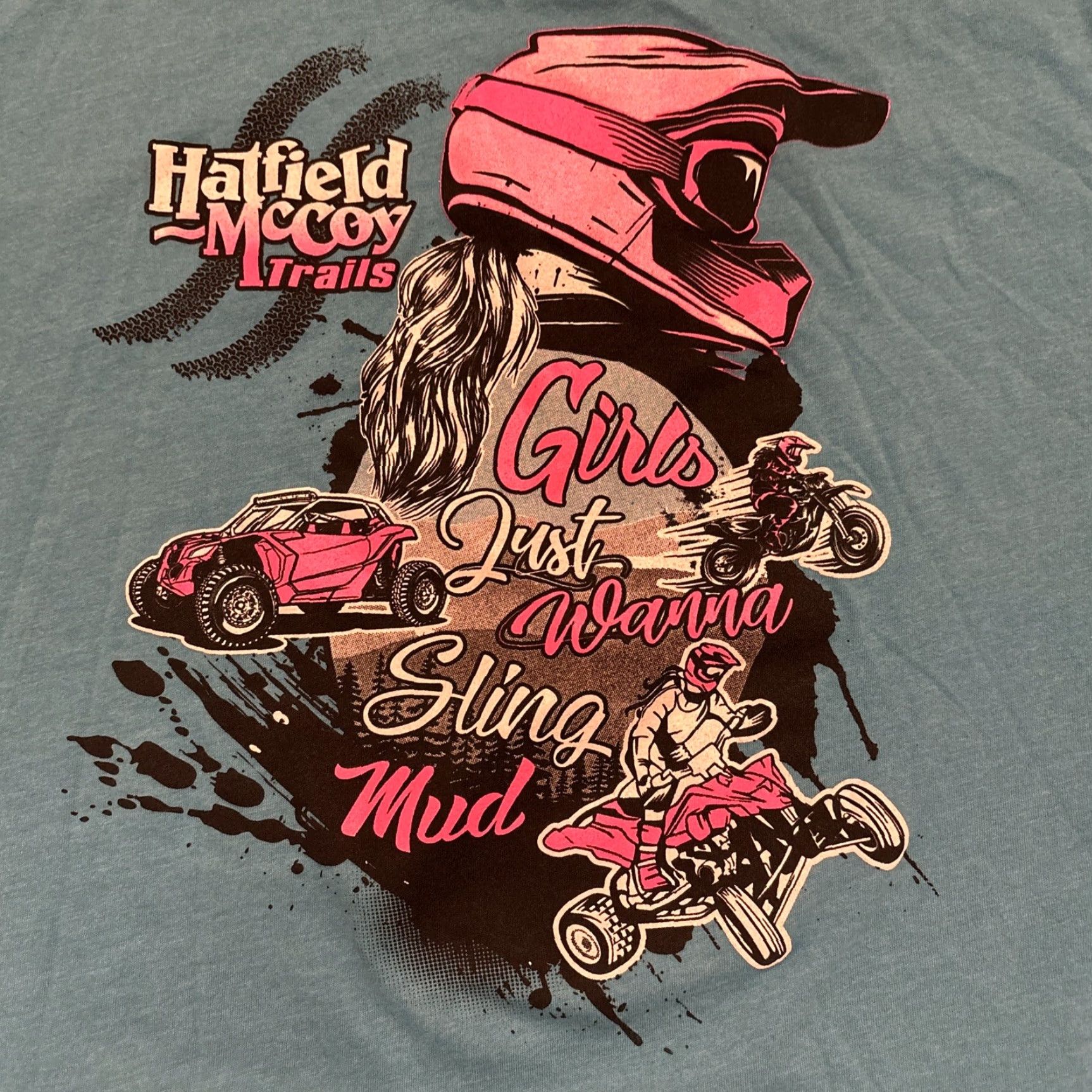 Vintage Hatfield McCoy Trails Shirt XL Blue Girls ATV Mud MX Size US XL / EU 56 / 4 - 5 Thumbnail