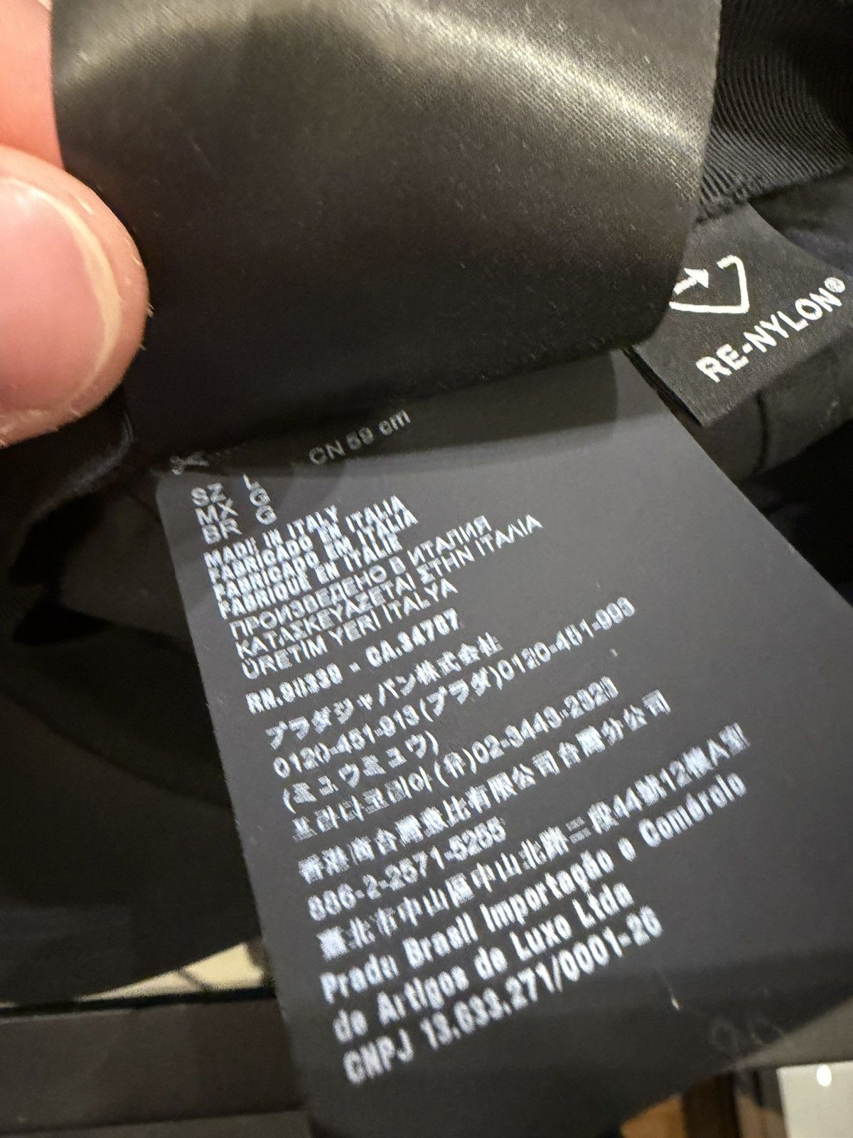 Prada Prada Re Nylon Hat - Black Size ONE SIZE - 8 Thumbnail