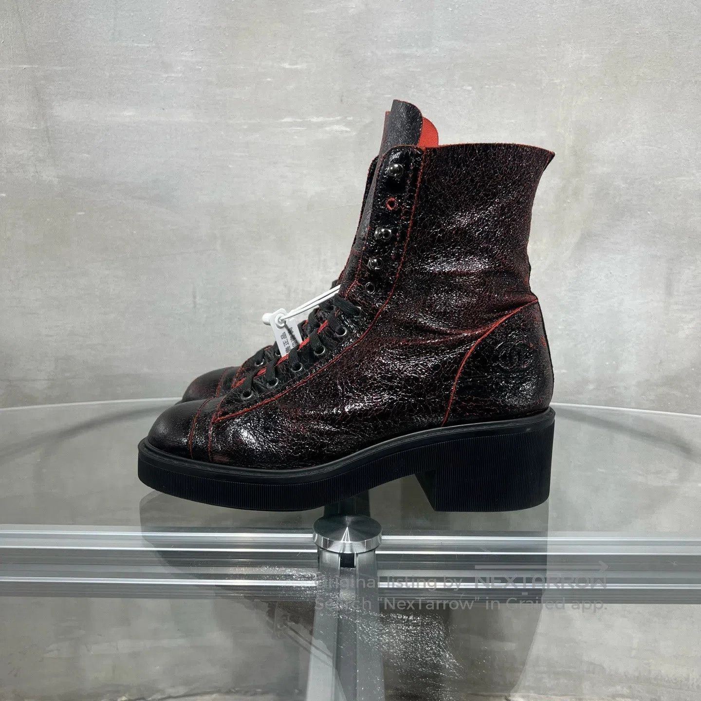 Chanel Chanel Boots: Black and Red Size US 6.5 / IT 36.5 - 3 Thumbnail