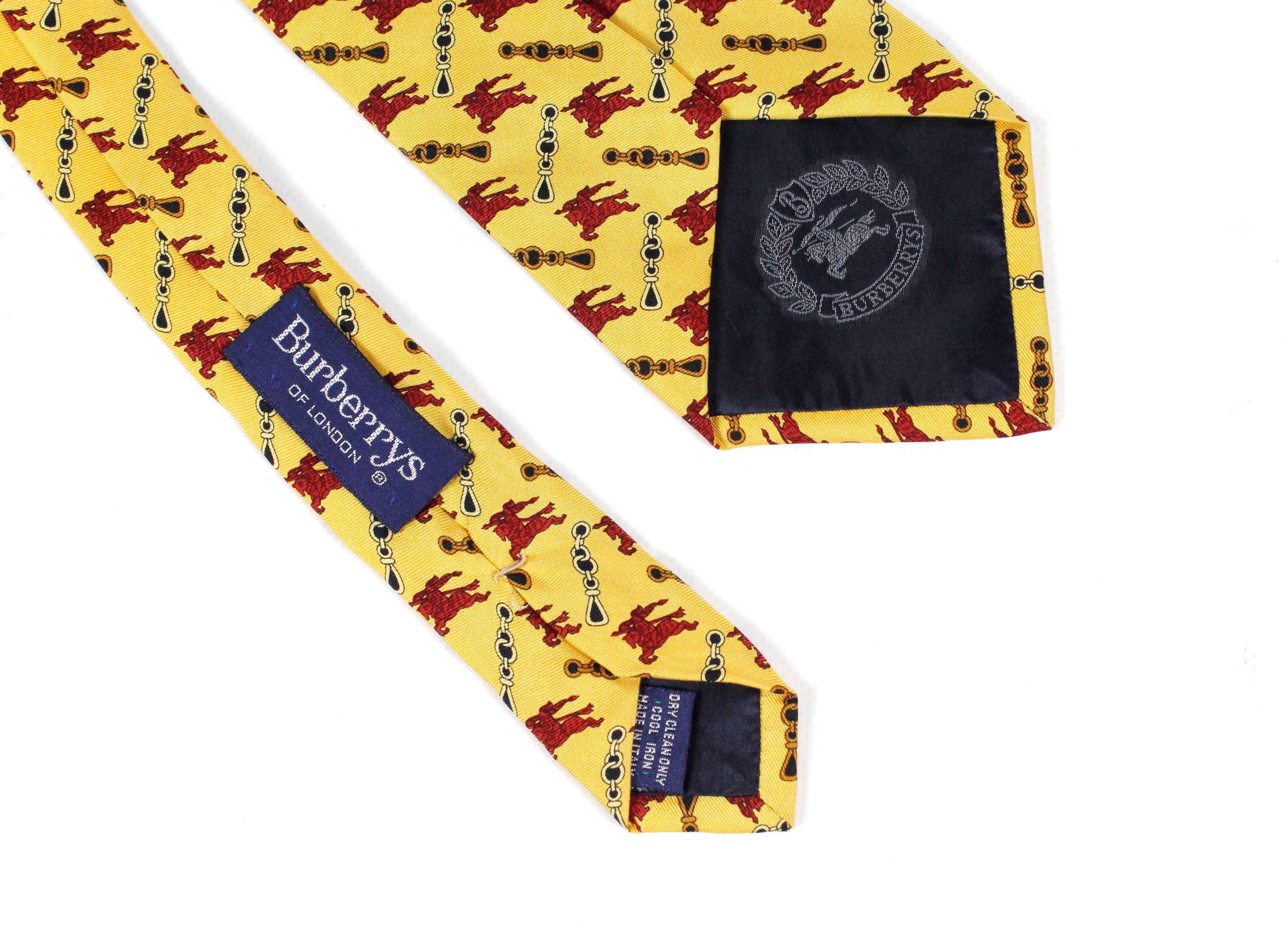 Burberry × Burberry Prorsum Vintage Burberry Knight Logo Monogram Silk Tie Size ONE SIZE - 3 Thumbnail