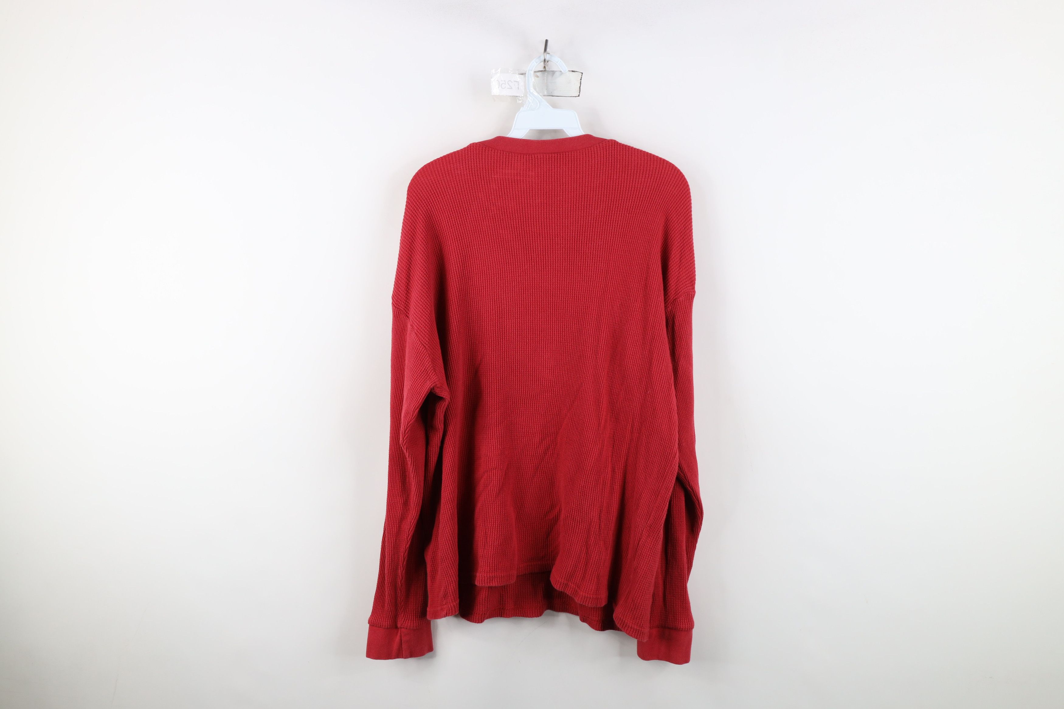 Vintage Vintage 90s Y2K Thermal Waffle Knit Long Sleeve T-Shirt Size US XL / EU 56 / 4 - 12 Thumbnail