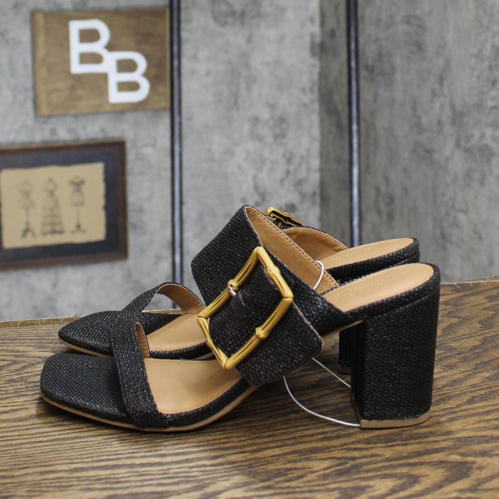 Designer NWT Universal Thread Mule Heels Shoes 89530654 Black 8M 8 M Size US 8 / IT 38 - 2 Thumbnail