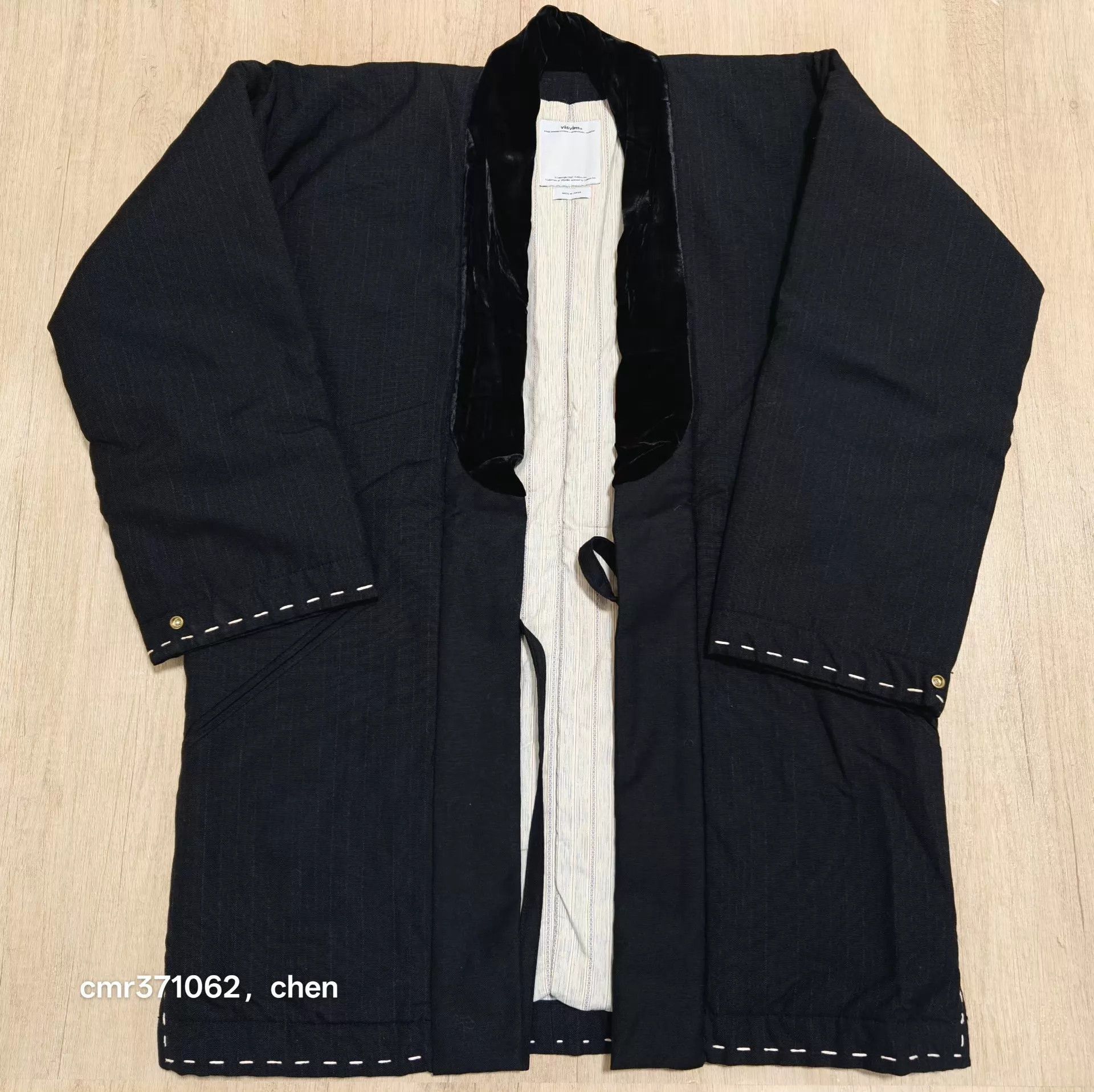 Visvim Black Long Sleeve Robe Coat Size US M / EU 48-50 / 2 - 1 Thumbnail