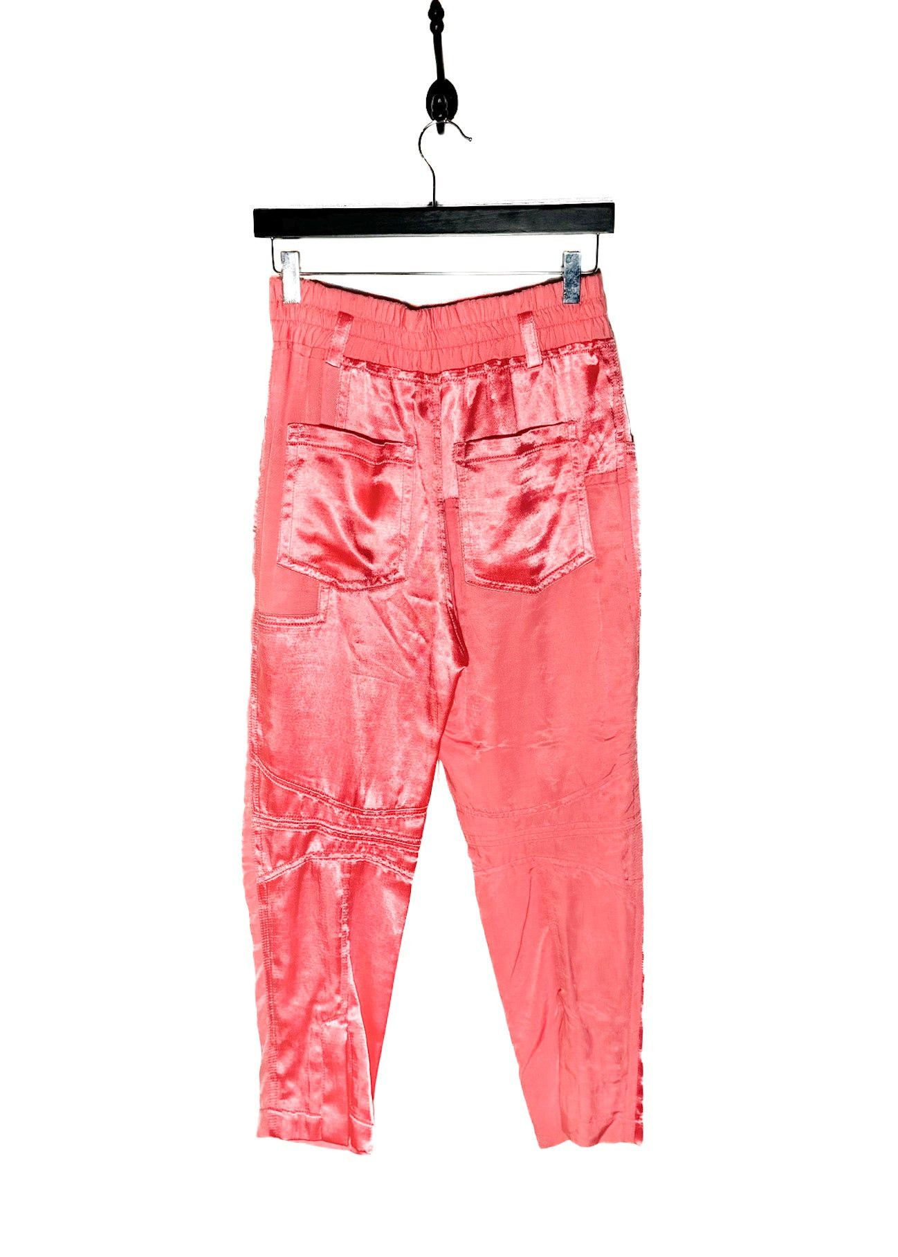 Haider Ackermann Haider Ackermann Pink Satin Patchwork Cropped Pants Size 27" / US 4 / IT 40 - 2 Thumbnail