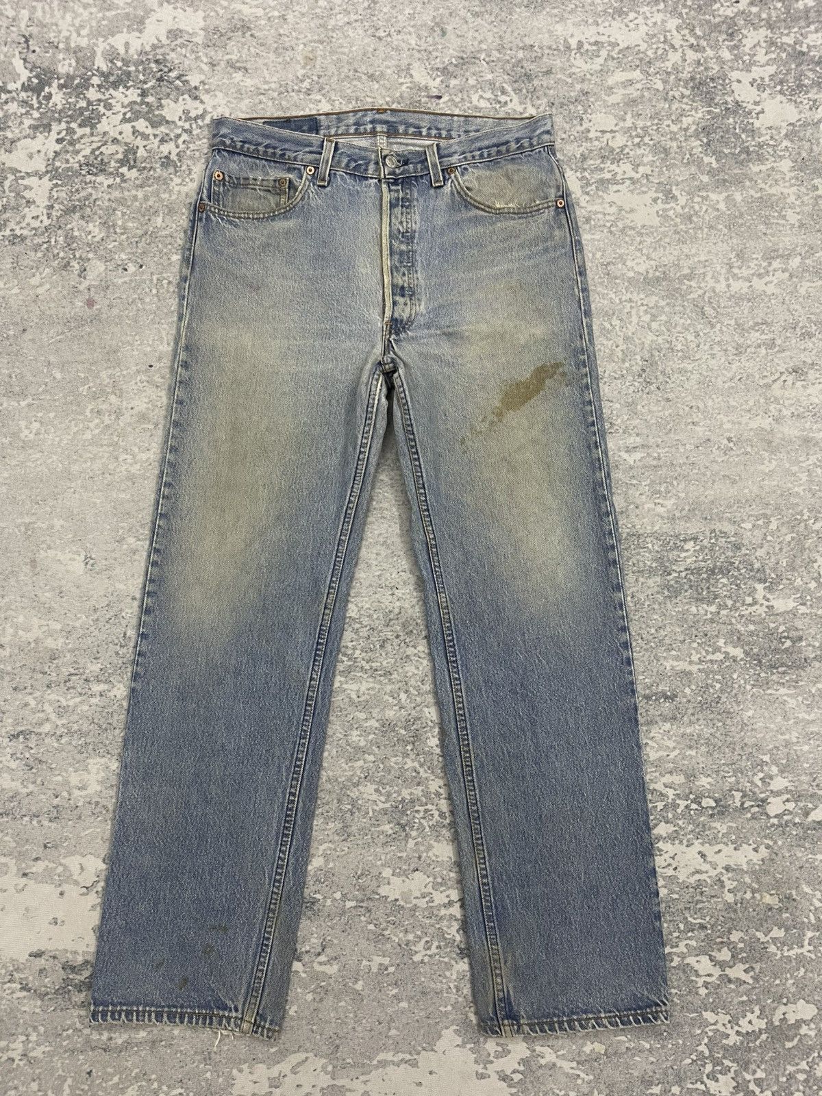 Levi's Vintage 90s Levi’s 501 Light Wash Made in USA – 34x30 Size US 34 / EU 50 - 1 Thumbnail