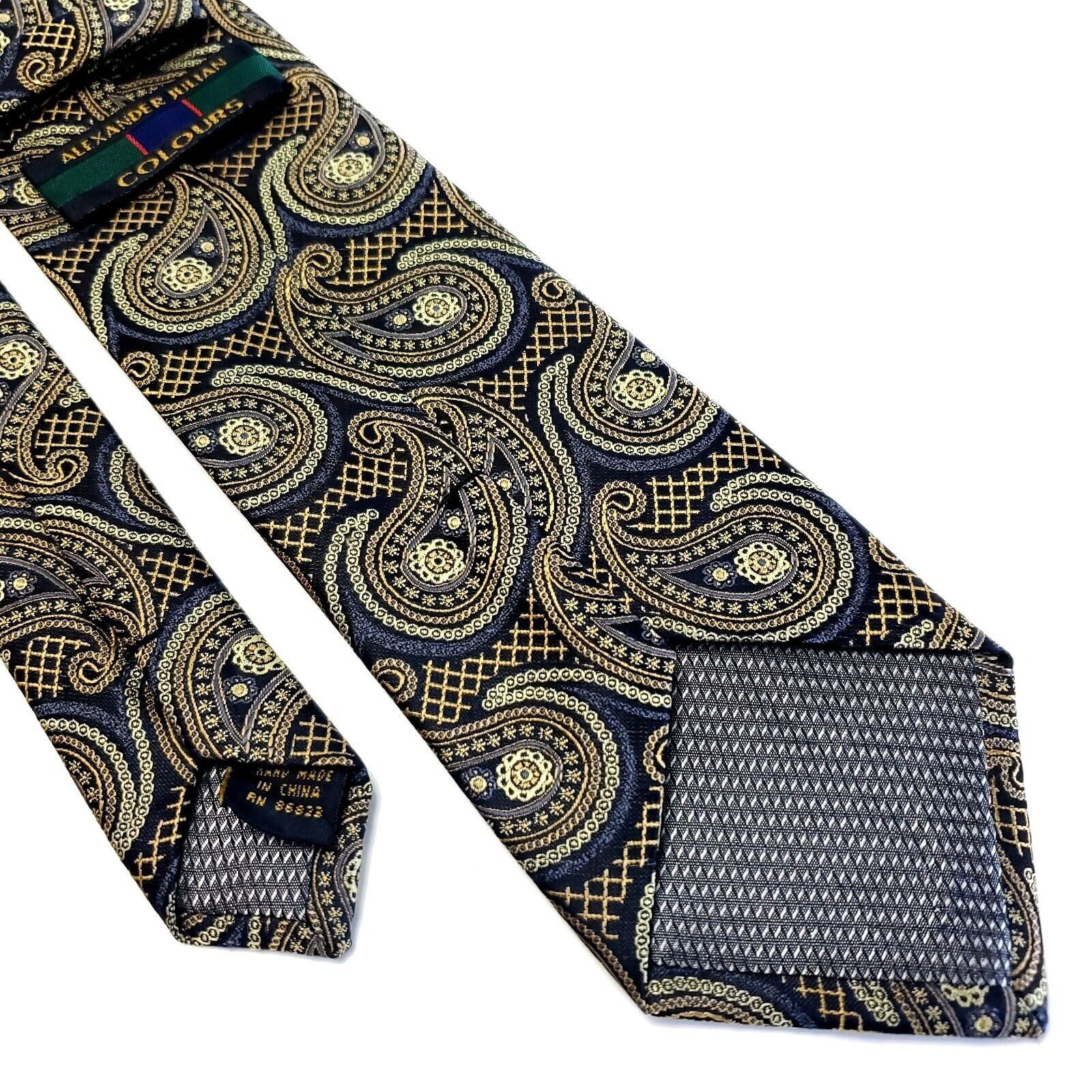Alexander Julian Alexander Julian Colours Blue Gold Paisley Polyester Short T Size ONE SIZE - 5 Thumbnail