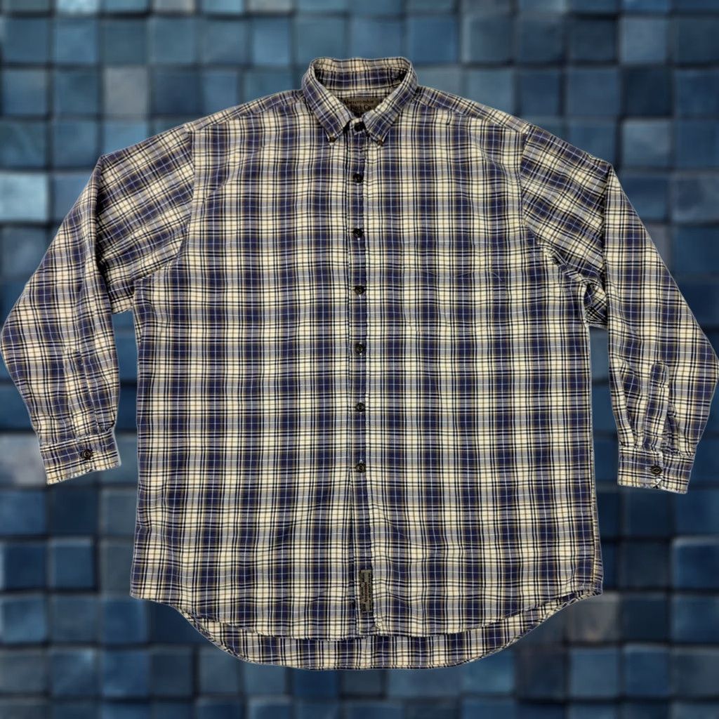 Abercrombie & Fitch Vtg Abercrombie & Fitch The Big Shirt Plaid Flannel Men L Blue Cotton Button-Up Shirt Mens Size US L / EU 52-54 / 3 - 1 Thumbnail