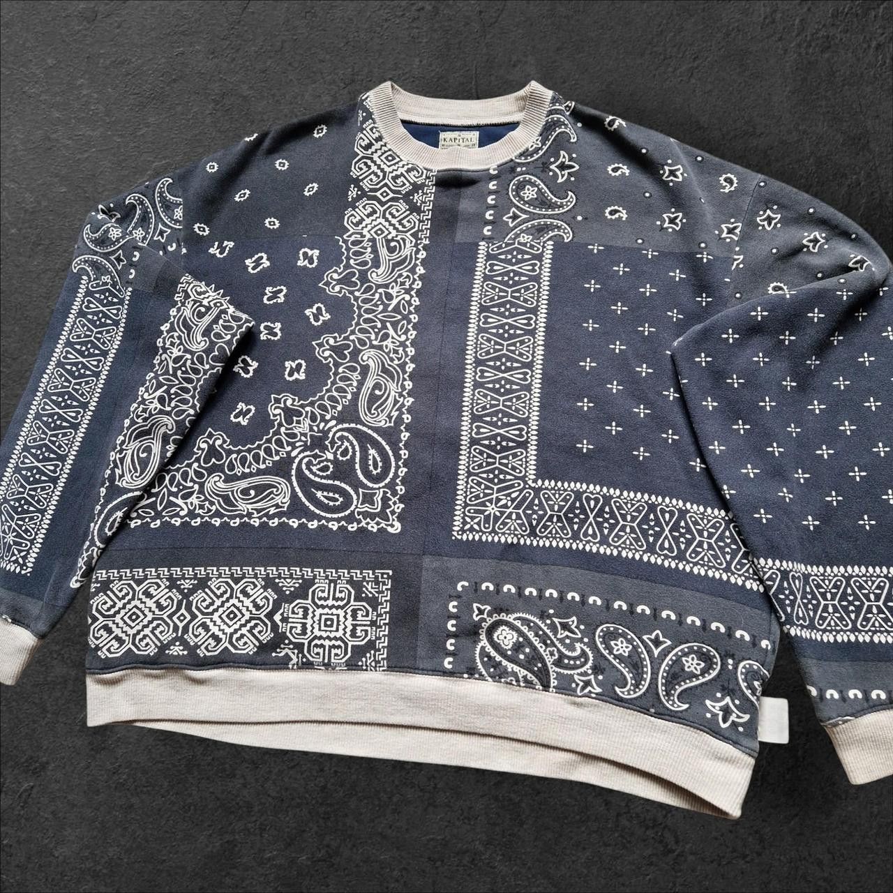 Kapital Mens kapital black bandana print sweatshirt, sz 3 Size US L / EU 52-54 / 3 - 2 Thumbnail