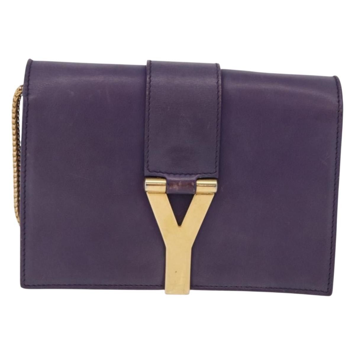Saint Laurent Paris SAINT LAURENT Classic Y Line Chain Satchel Small Bag Leather Size ONE SIZE - 2 Thumbnail