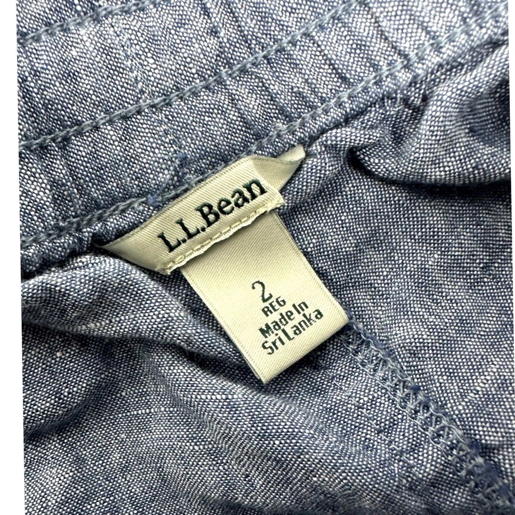 Vintage L.L.Bean Premium Washable Linen Pants Blue Size 2 Women's Bright Mariner Size 26" / US 2 / IT 38 - 2 Thumbnail