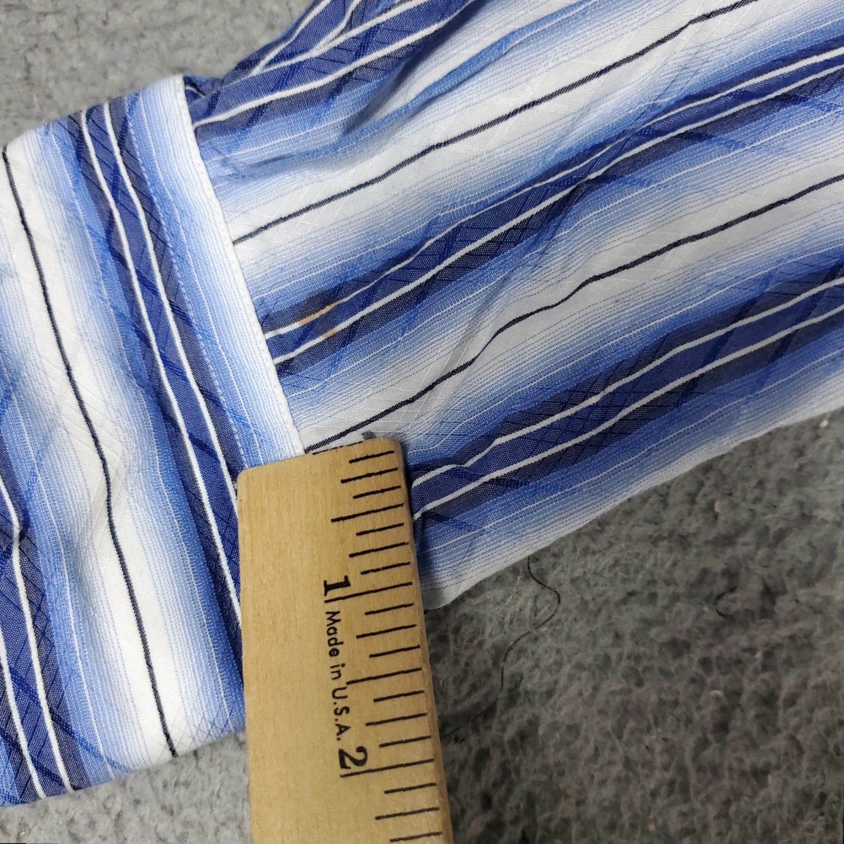 BUGATCHI Bugatchi Uomo Button-Up Shirt Mens Medium Blue Striped Long Sleeve Size US M / EU 48-50 / 2 - 4 Thumbnail
