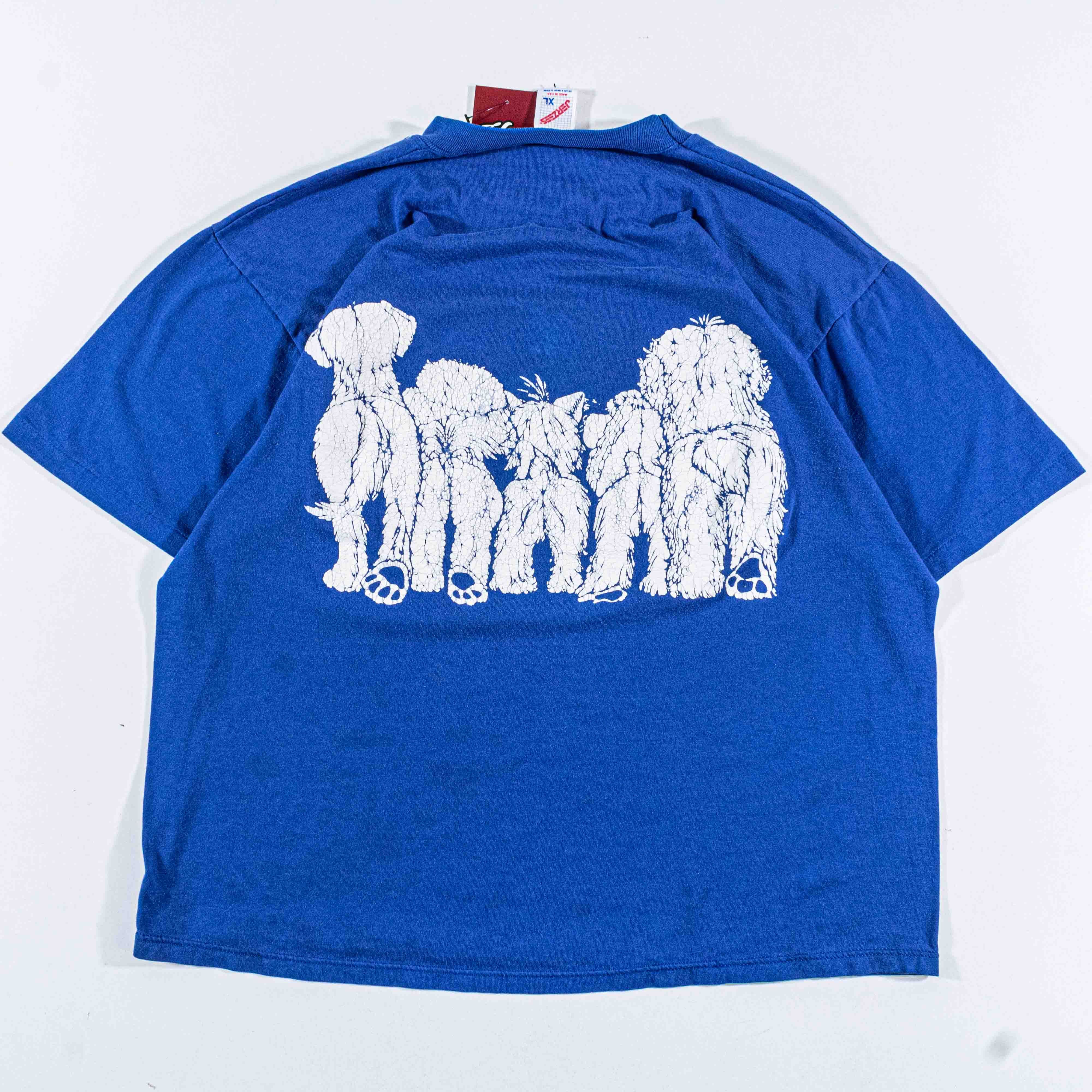 Vintage Dogs T-Shirt Linda Lori Heads & Tails 90s Graphic Art Size US L / EU 52-54 / 3 - 2 Thumbnail