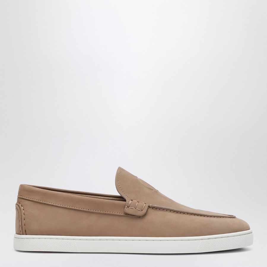 Christian Louboutin o1d2blof0226 Leather Loafers in Beige Size US 12 / EU 45 - 1 Thumbnail