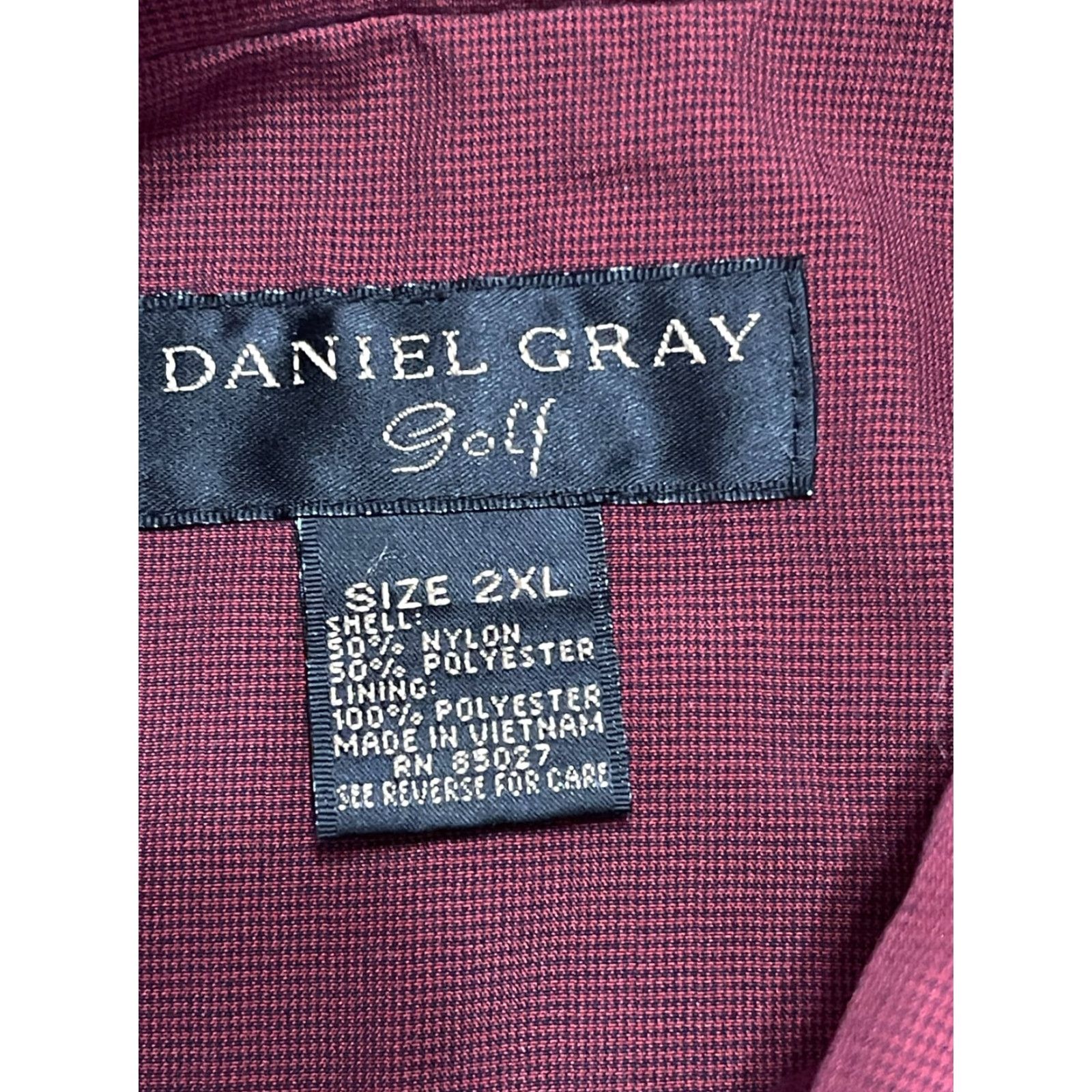 Vintage Daniel Gray Jacket Mens 2XL Windbreaker 1/4 Zip Up Pullover Golf Maroon Gray Size US XXL / EU 58 / 5 - 7 Thumbnail