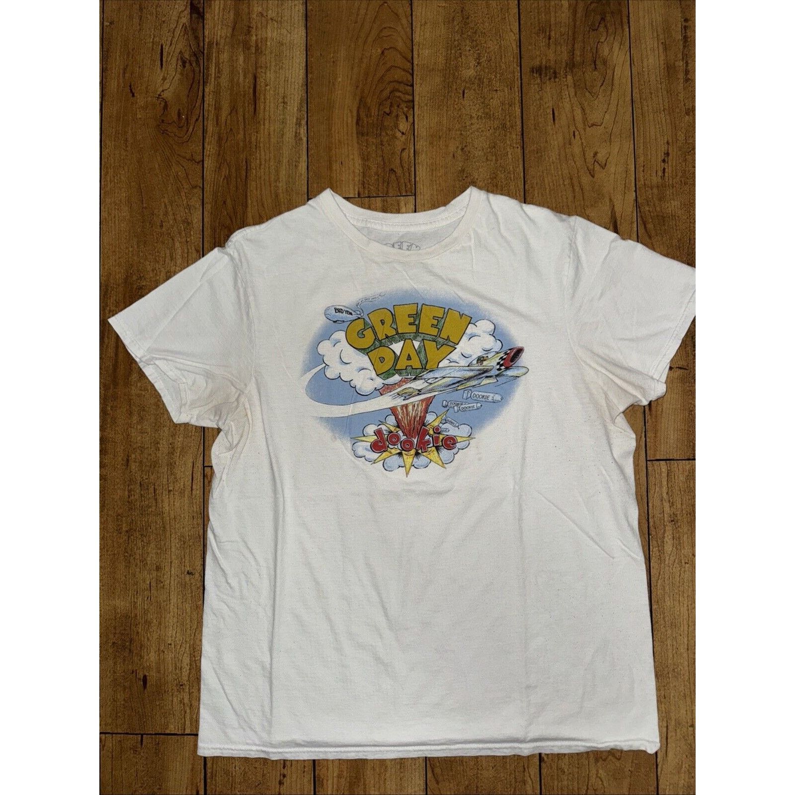 Band Tees × Rap Tees × Vintage Green Day Dookie Band Tee T-Shirt White Med 19x24 Size US S / EU 44-46 / 1 - 1 Thumbnail