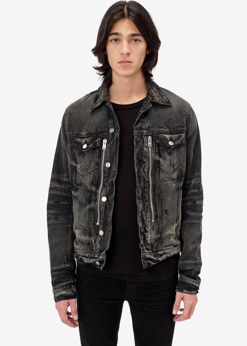 Amiri Amiri MX2 Camo Heavy Wash Denim Jacket Size US M / EU 48-50 / 2 - 1 Thumbnail