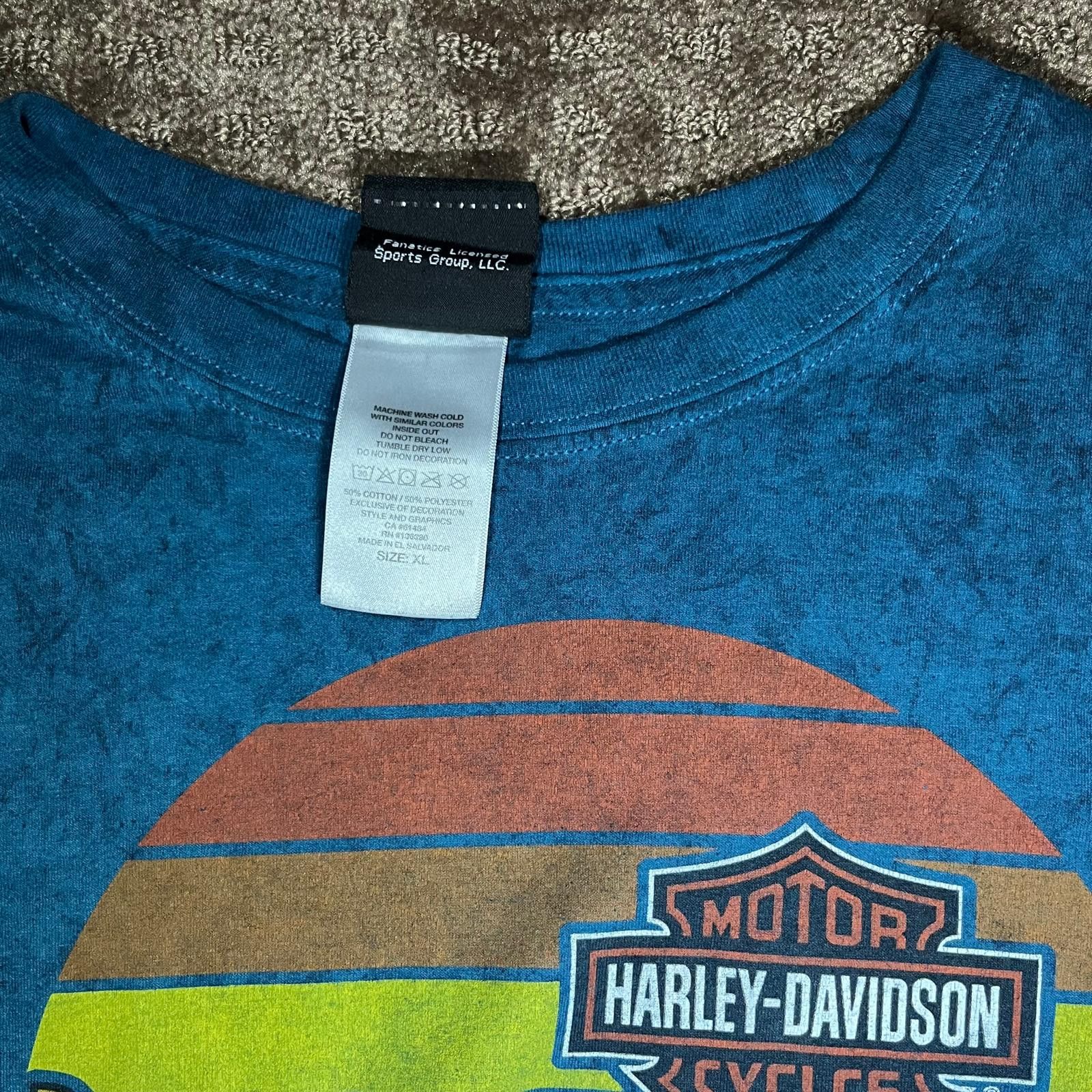 Harley Davidson 🏍️ Harley-Davidson Sunset Stripes Tee – Blue Size XL Size US XL / EU 56 / 4 - 5 Thumbnail