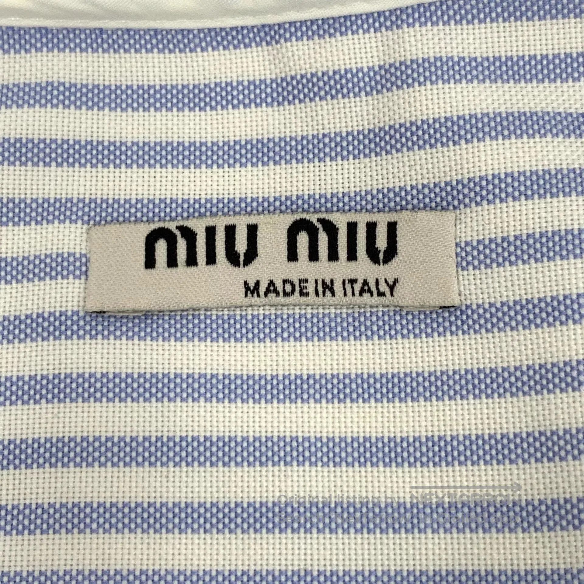 Miu Miu miu miu blue striped collar shirt. Size US M / EU 48-50 / 2 - 5 Thumbnail