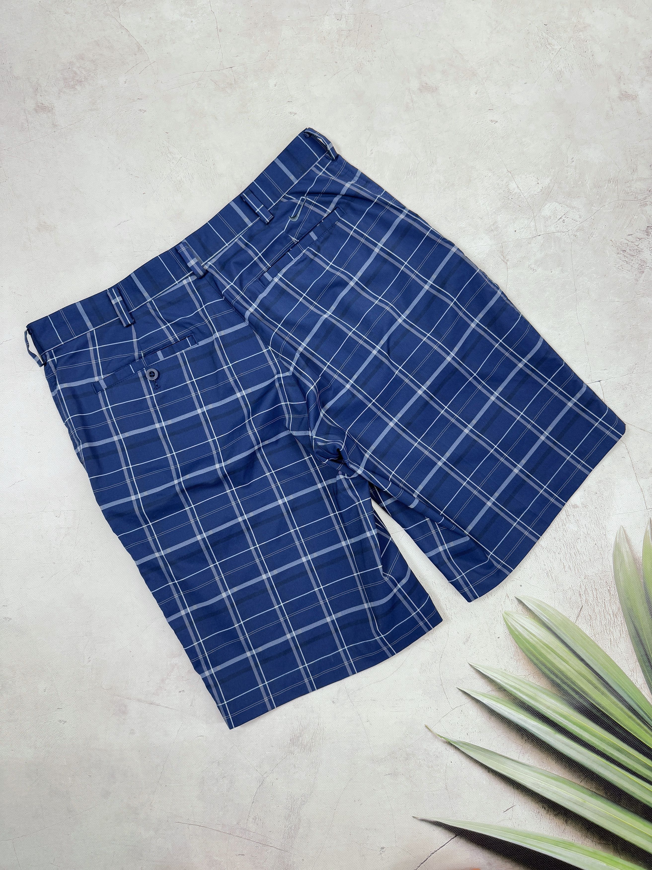 Nike × Vintage Nike Golf Shorts Swoosh Logo Navy Blue & Check Size US 34 / EU 50 - 11 Thumbnail