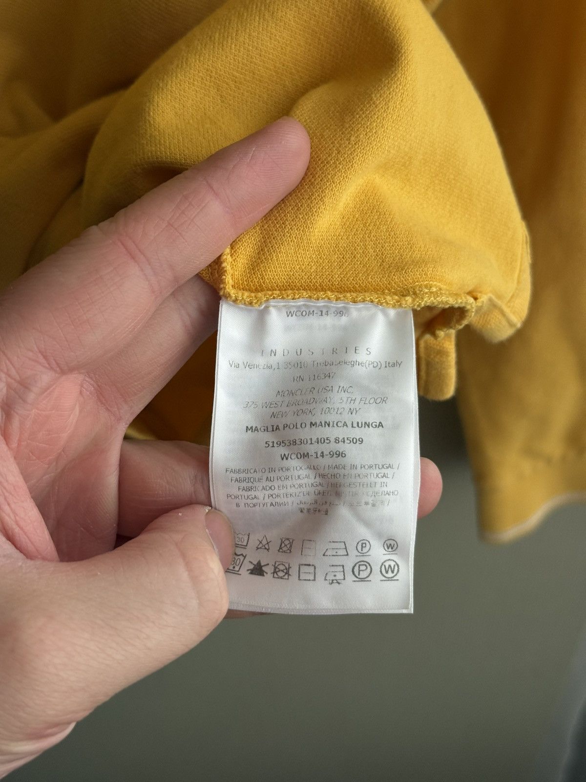 Moncler Moncler Women’s Yellow Polo Long Sleeve T-Shirt Size XS / US 0-2 / IT 36-38 - 6 Thumbnail