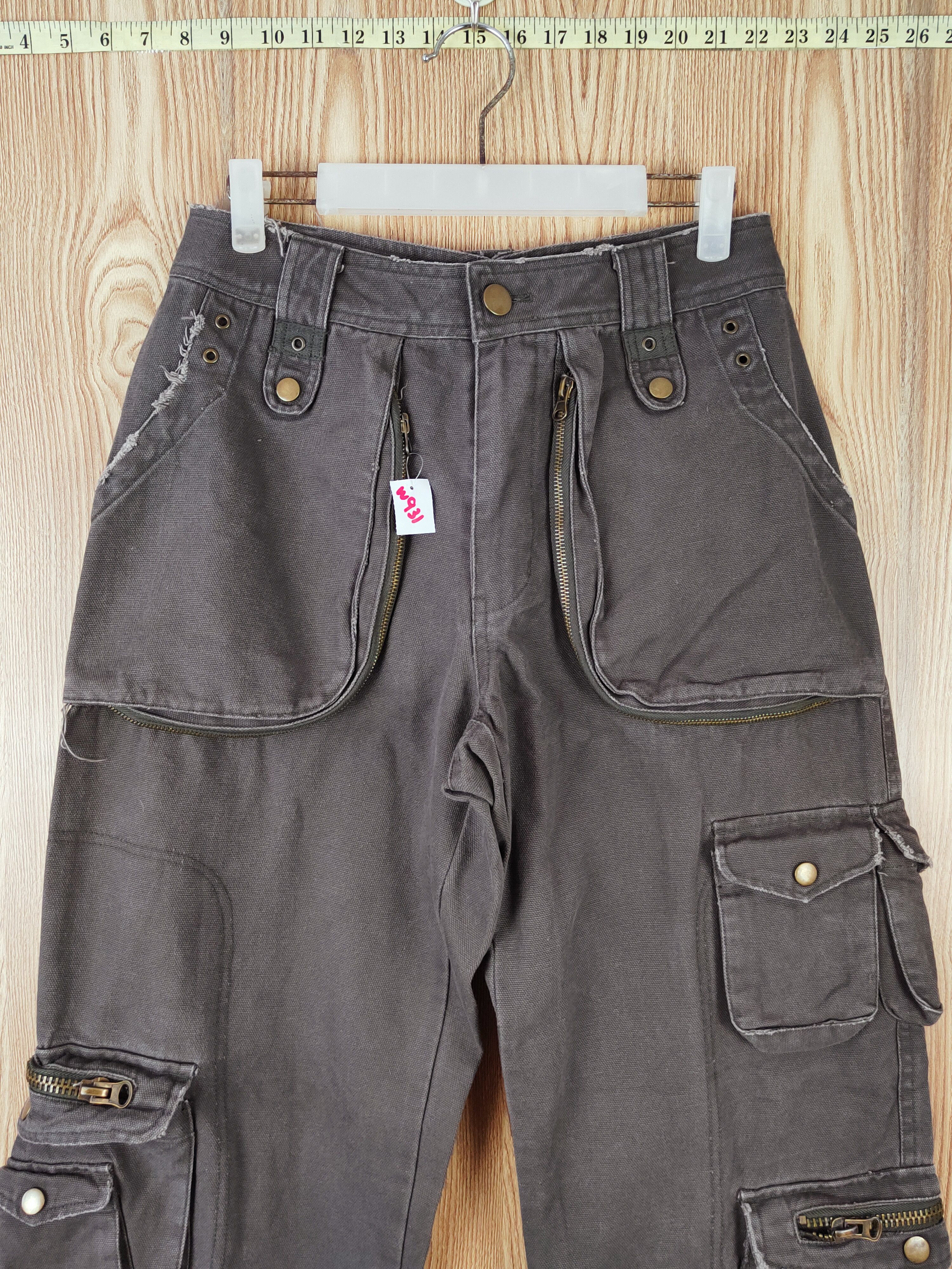 Japanese Brand D Japanese Brand Dark Brown Multipocket Cargo Pants #W931 Size US 27 - 2 Thumbnail