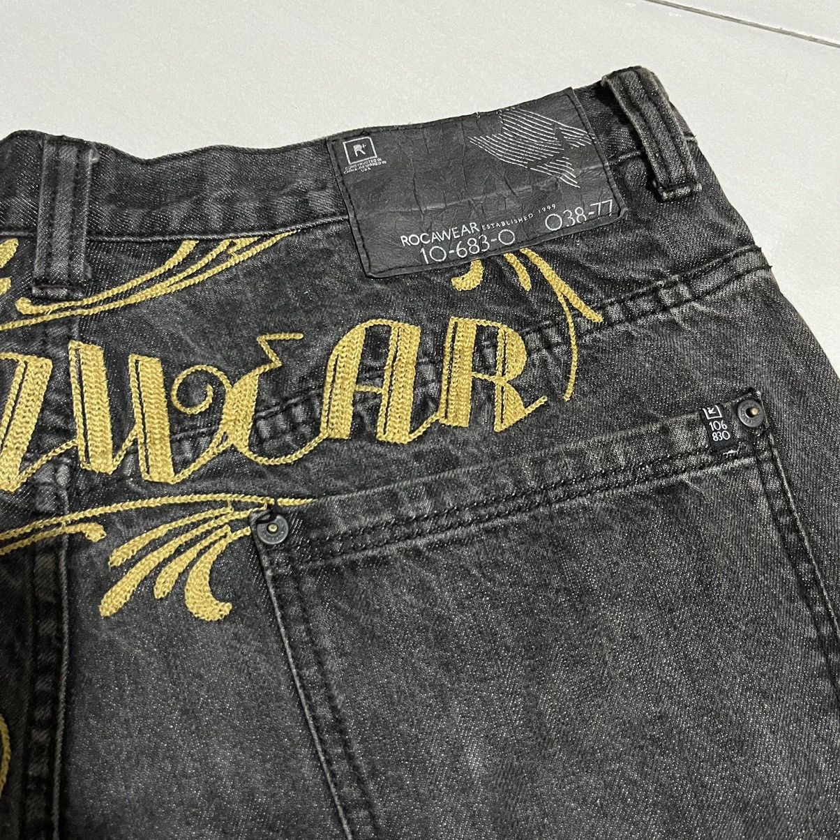 JNCO × Rocawear Vintage Y2K Rocawear Baggy Spellout Jnco Style Jeans Size US 38 / EU 54 - 6 Thumbnail