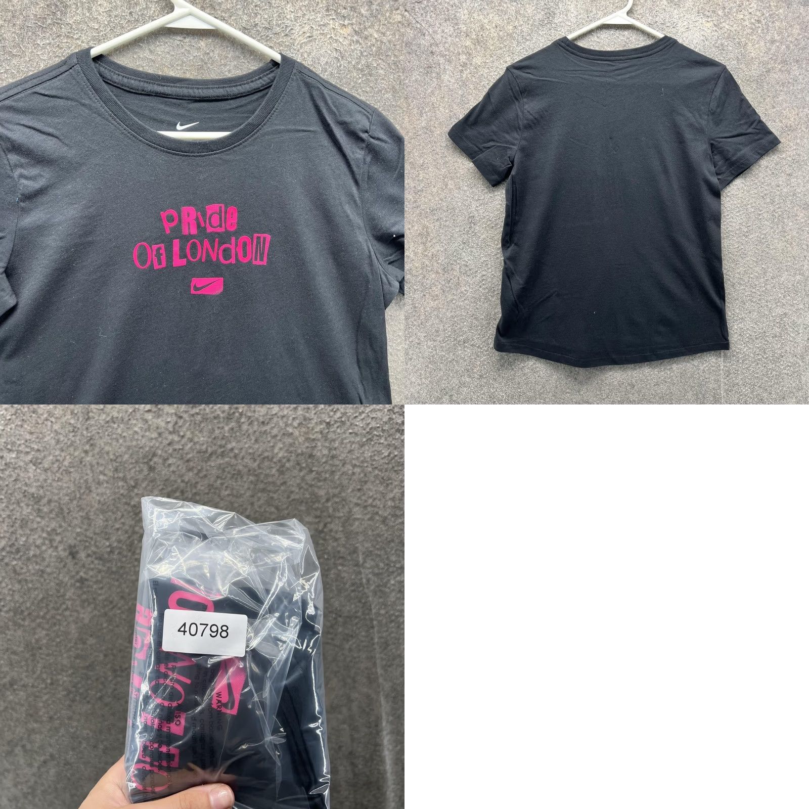 Nike Nike Shirt Women Small Black Pride Of London Graphic Cotton Tagless Crewneck Tee Size S / US 4 / IT 40 - 8 Thumbnail