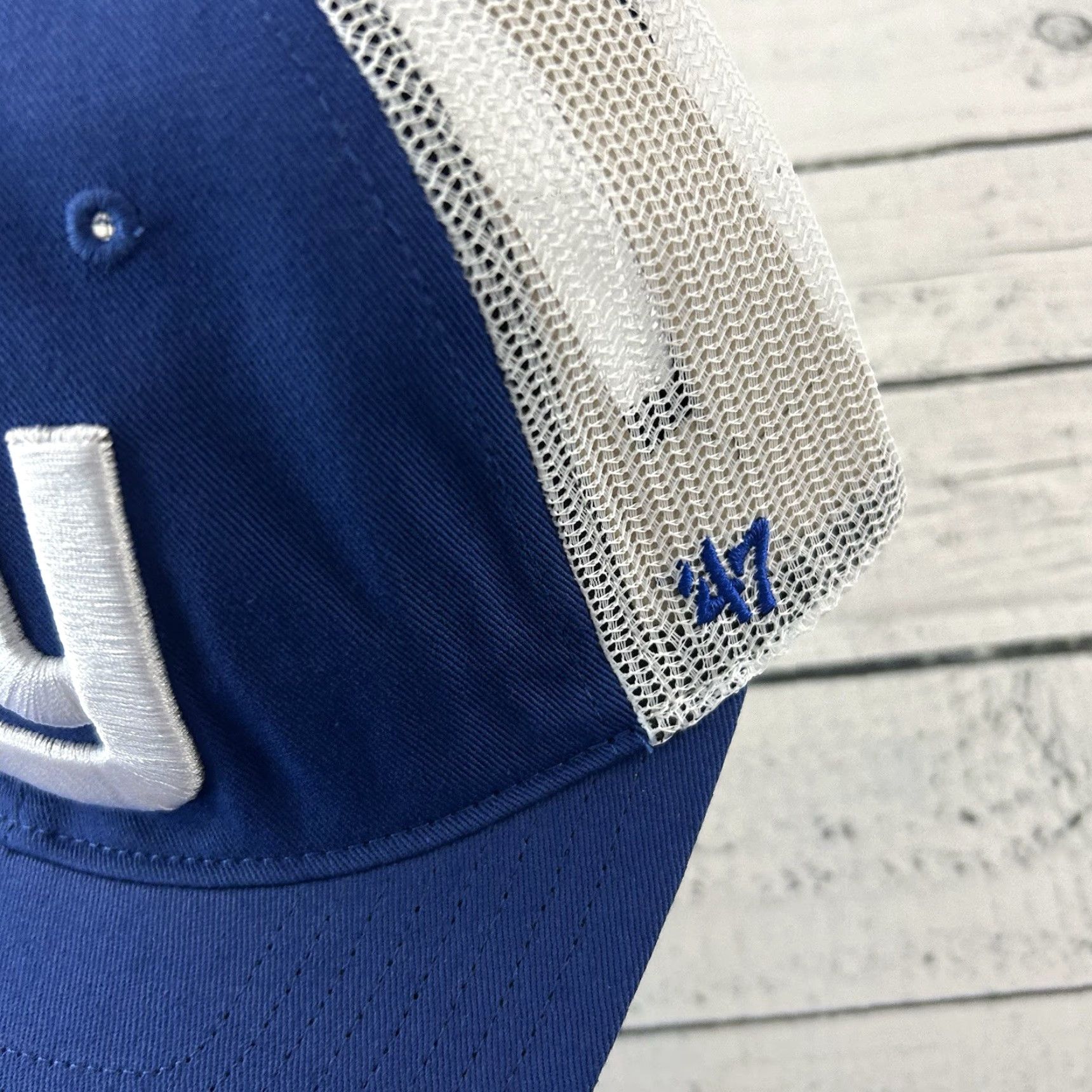 47 47 Brand New York Giants Trucker Adjustable Snapback Hat Men's Blue Hat Size ONE SIZE - 2 Thumbnail