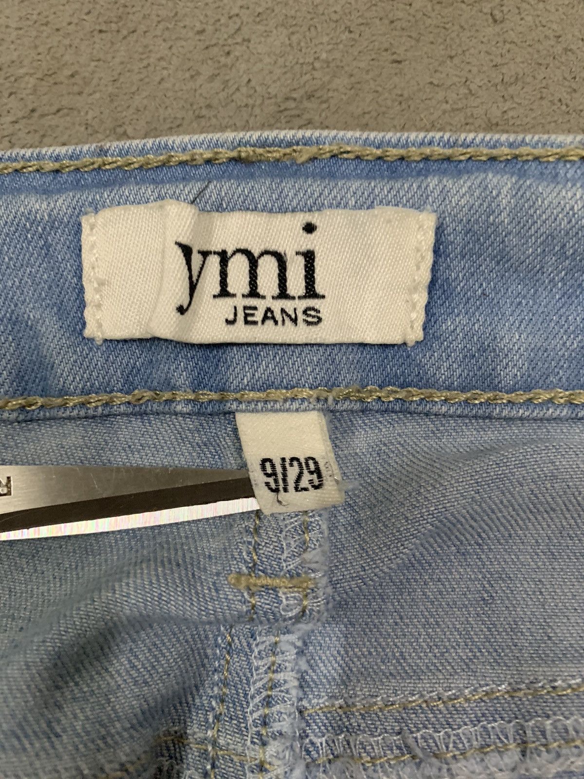 Le Grande Bleu (L.G.B.) Vintage YMI Flare Bell Bottom Frayed Leg Distressed Jeans Size 28" / US 6 / IT 42 - 17 Thumbnail