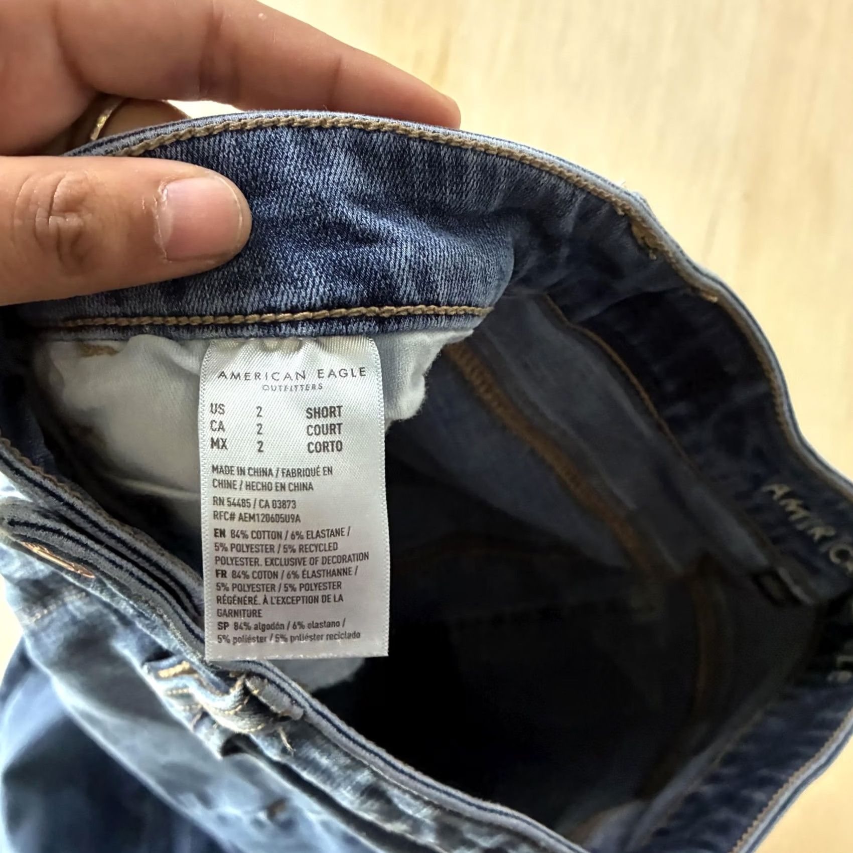 American Eagle Outfitters VINTAGE? No. American Eagle Outfitters Dream Stretch Skinny Jeans Womens 2 Short Blue Denim Size 26" / US 2 / IT 38 - 3 Thumbnail