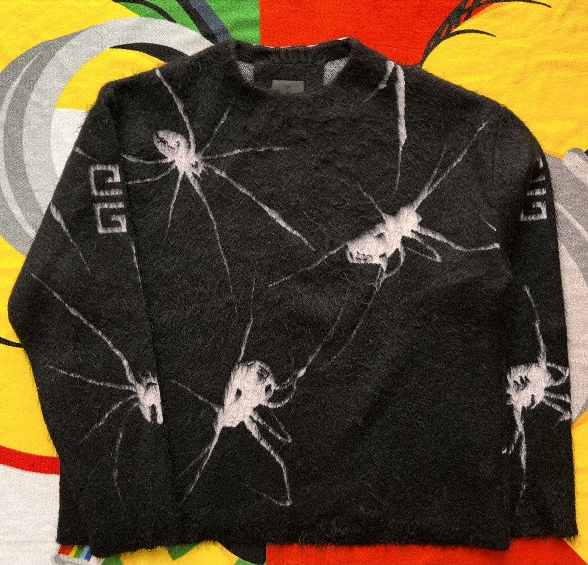 Givenchy Givenchy Spider Web Mohair Sweater Black net wool knitwear Size US L / EU 52-54 / 3 - 8 Thumbnail