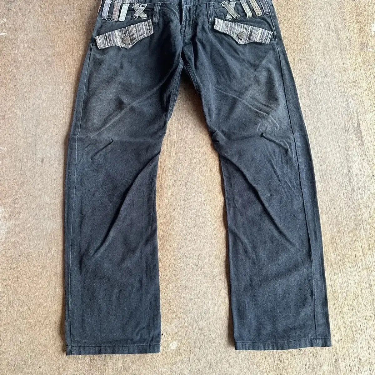 Seditionaries SICKS!! DOMINATE Jeans Double Waist Bondage Curve Leg Faded Size US 32 / EU 48 - 5 Thumbnail