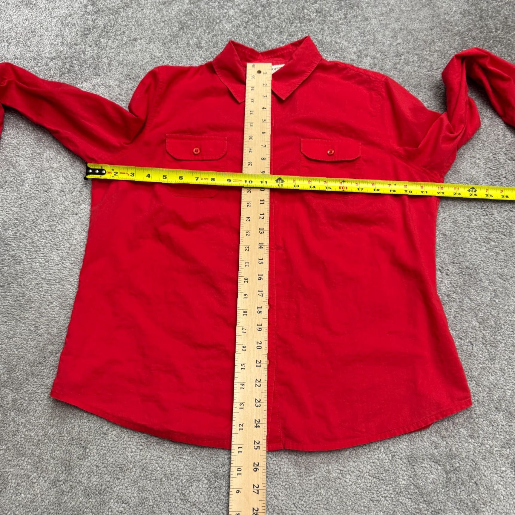 Jones New York Jones New York Sport Button Down Shirt Womens Large Red Long Sleeve Classic Top Size L / US 10 / IT 46 - 6 Thumbnail