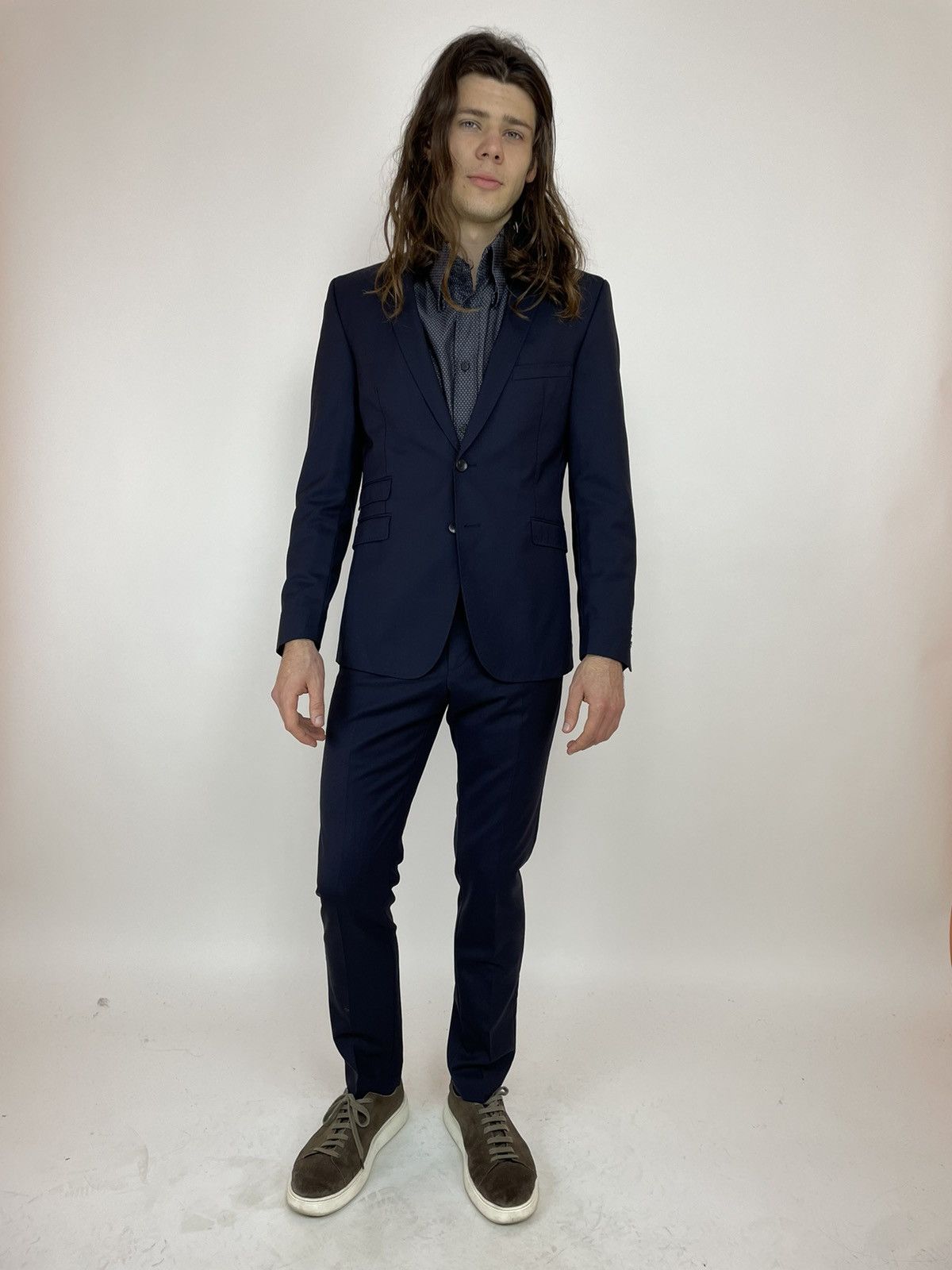Strellson Strellson Black Wool Suit Extra Slim size 44 - Small Size 44S - 2 Thumbnail